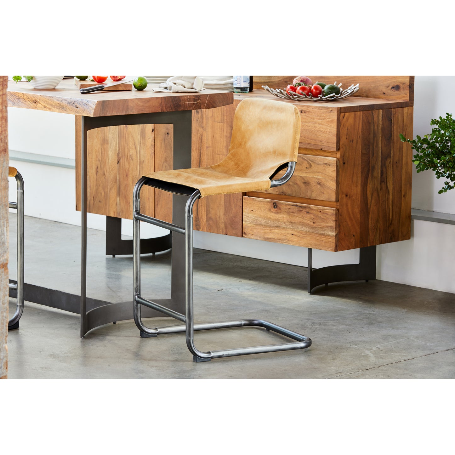 Moes Home Counter Stools Baker Brown Industrial Furniture