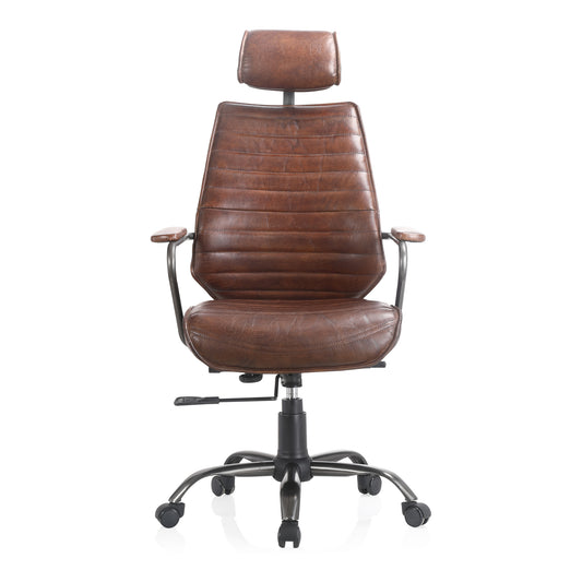 Moes Home Office Chairs EXECUTIVE Brown Industrial Furniture