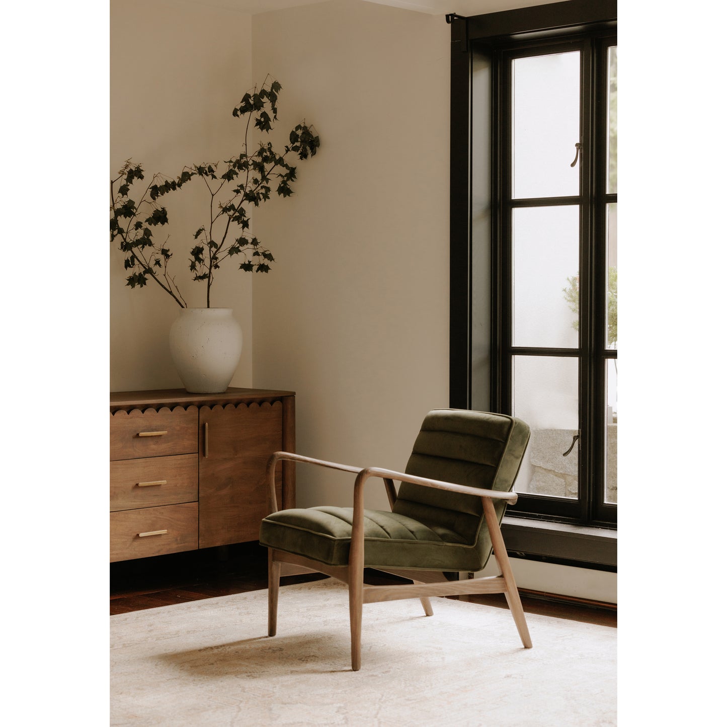 Moes Home Accent Chairs ANDERSON Green Scandinavian Furniture