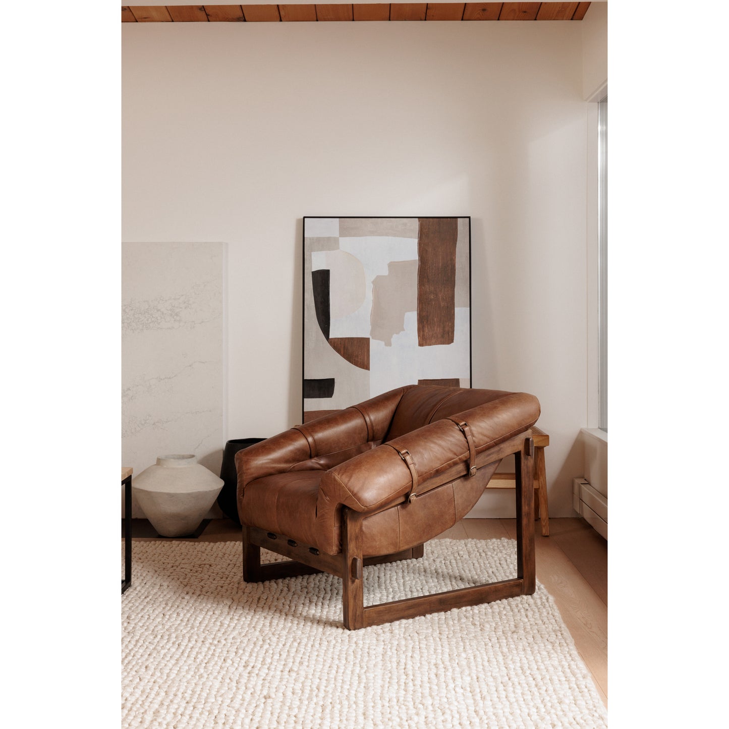 Moes Home Accent Chairs Bellos Brown Mid-Century Modern Furniture