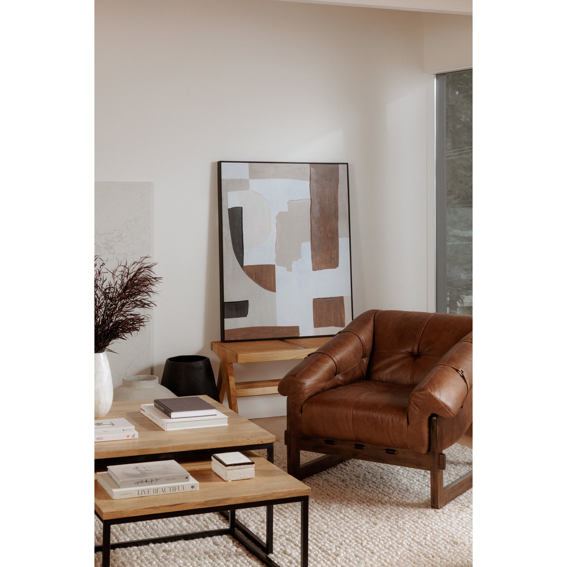 Moes Home Accent Chairs Bellos Brown Mid-Century Modern Furniture