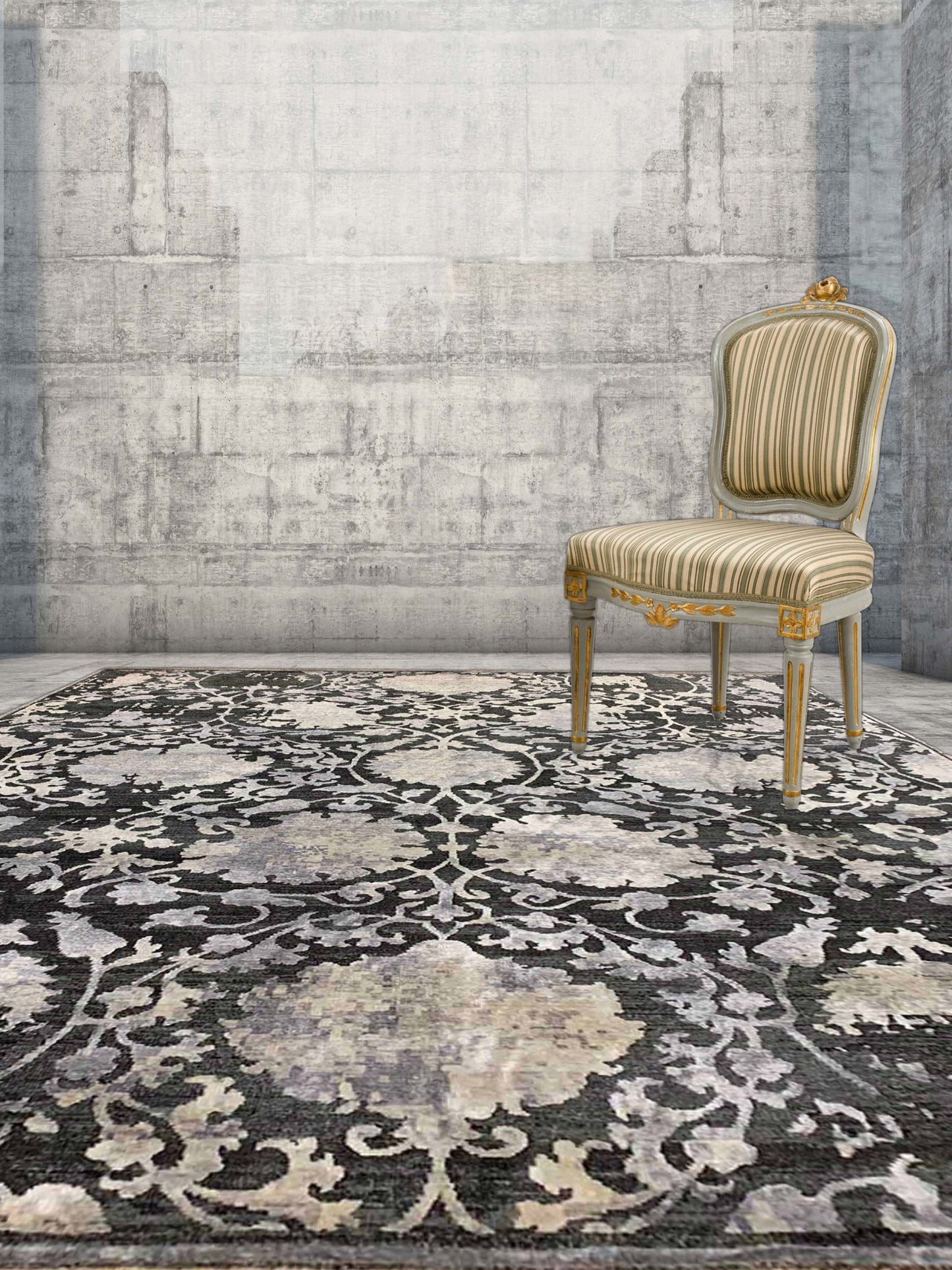 Artisan Emma Slate Transitional Knotted Rug - Rugs - Artisan - Atlanta Designer Rugs