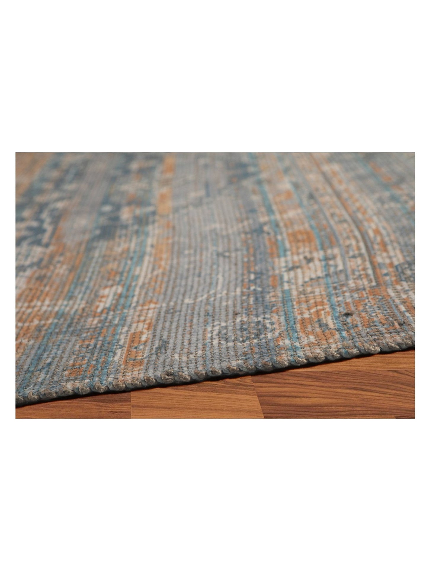 Limited PALMDALE PA - 352 DENIM ORANGE Kilim Woven Rug - Rugs - Limited - Atlanta Designer Rugs