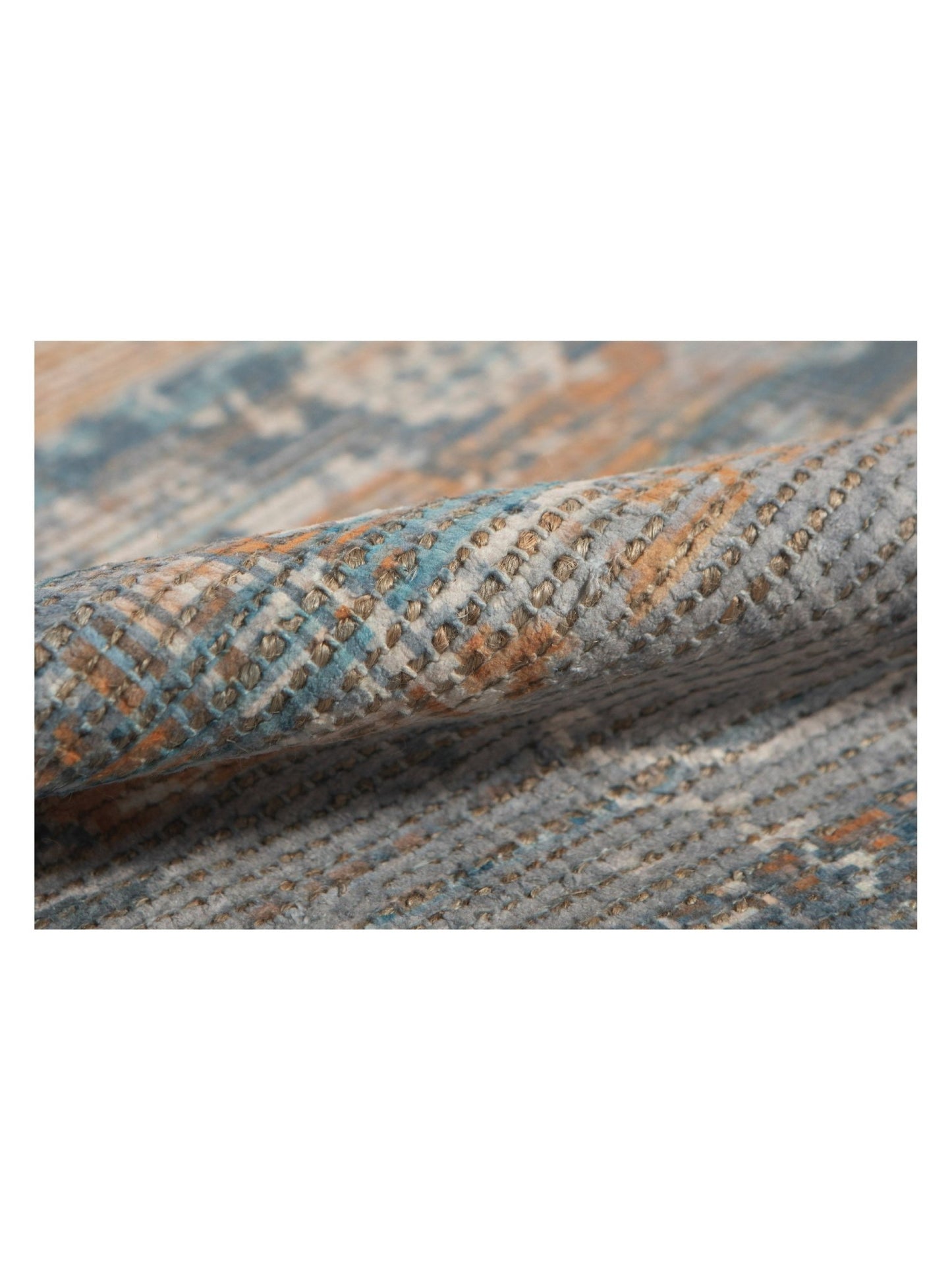 Limited PALMDALE PA - 352 DENIM ORANGE Kilim Woven Rug - Rugs - Limited - Atlanta Designer Rugs