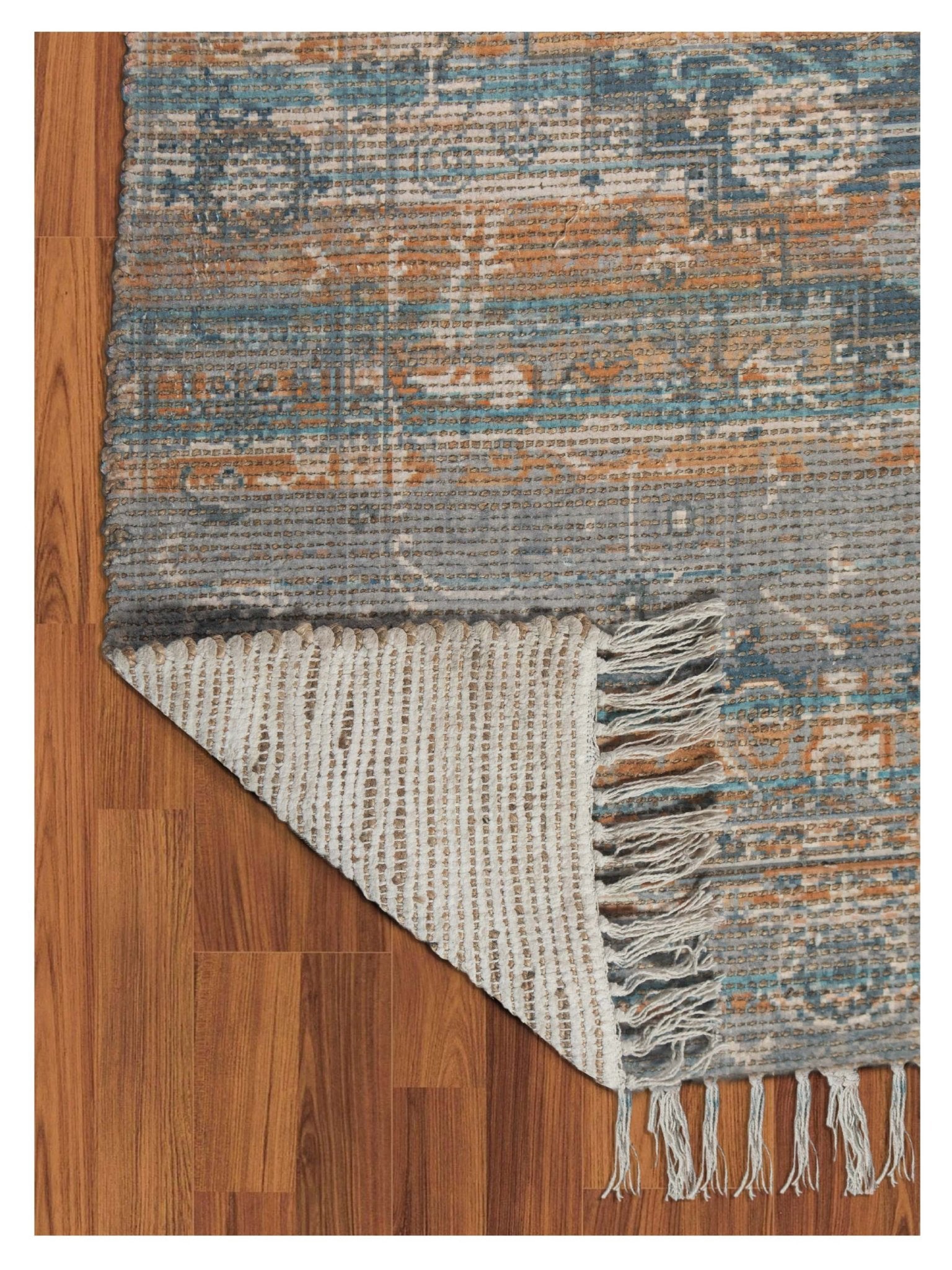 Limited PALMDALE PA - 352 DENIM ORANGE Kilim Woven Rug - Rugs - Limited - Atlanta Designer Rugs