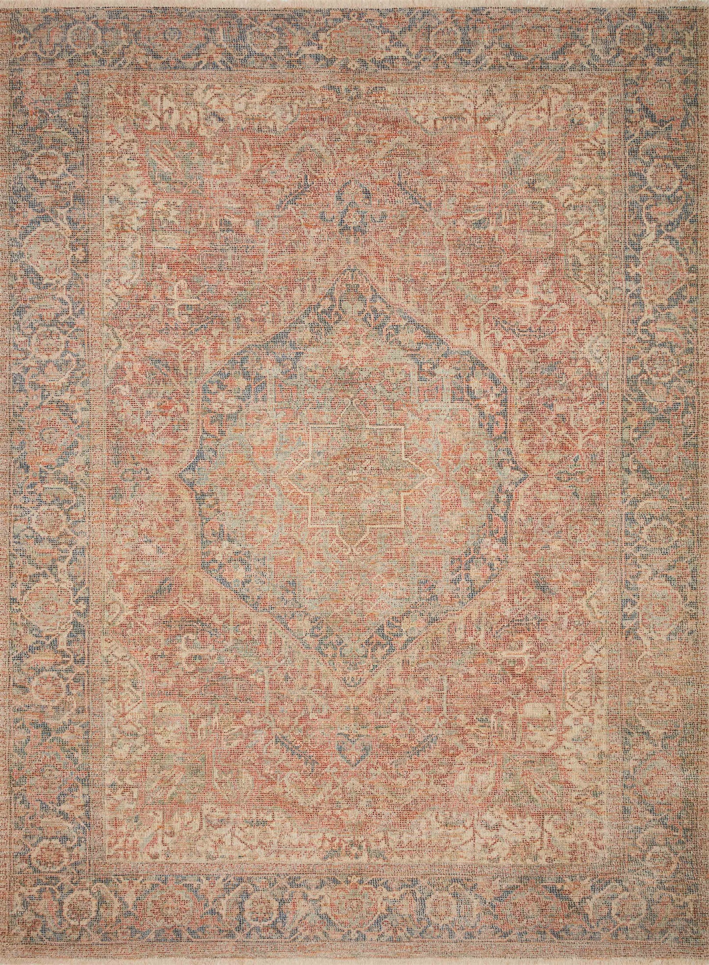 Loloi PRIYA PRY-07 Brick Navy Transitional Hand Woven Rug