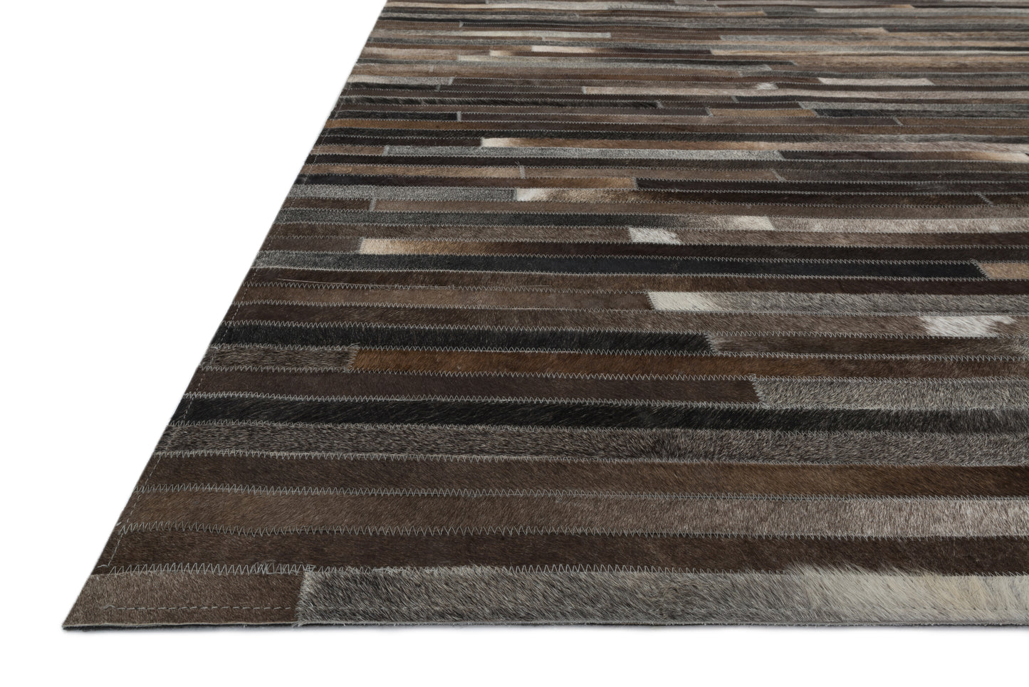 Loloi PROMENADE PO-03 Charcoal Contemporary Hand Stitched Rug