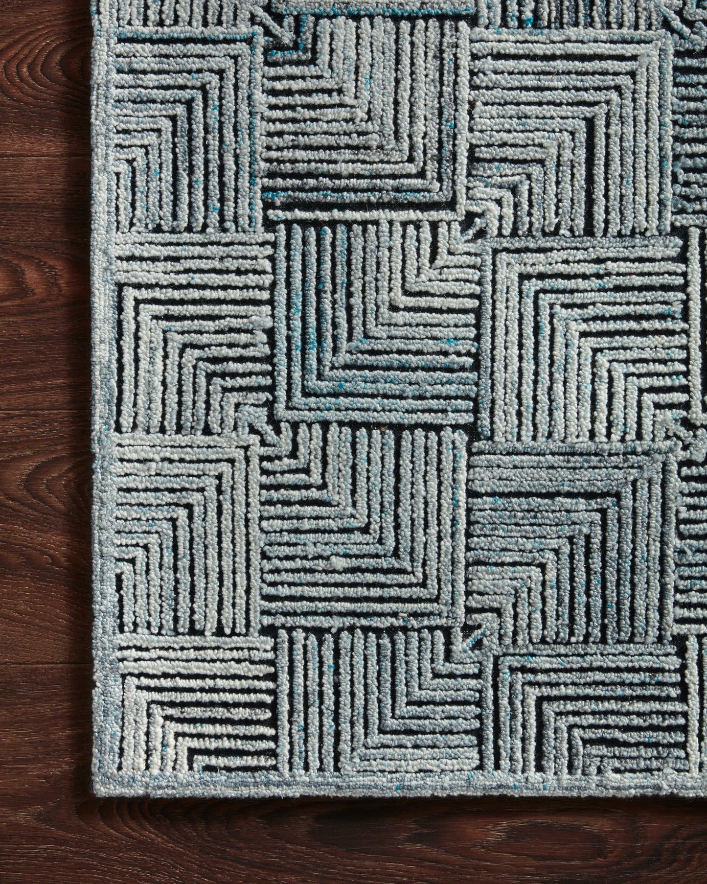 Loloi PRESCOTT PRE-03 Arctic Blue Contemporary Hooked Rug