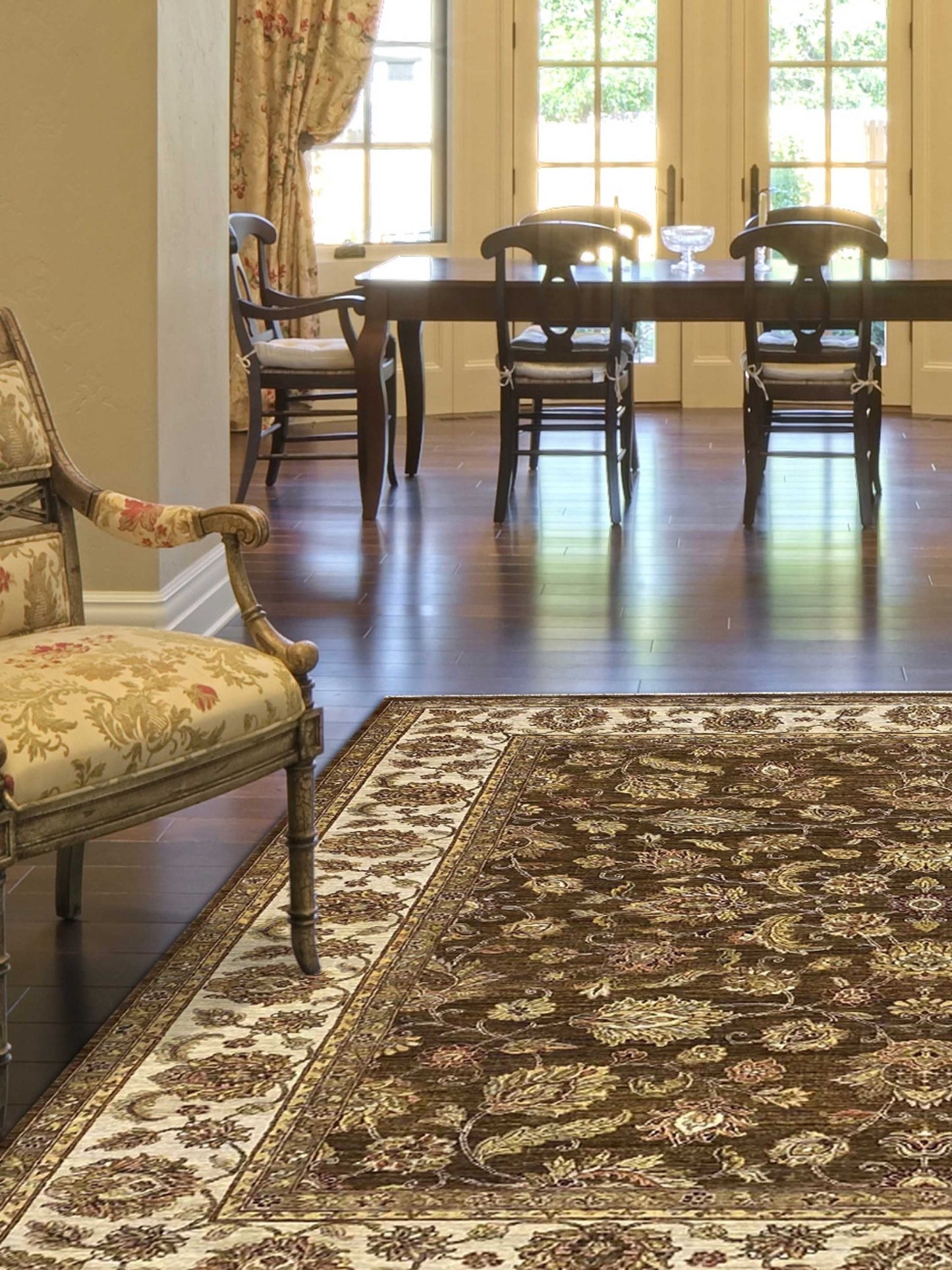 Limited Sophie PRT - 411 Brown Beige Traditional Knotted Rug - Rugs - Limited - Atlanta Designer Rugs