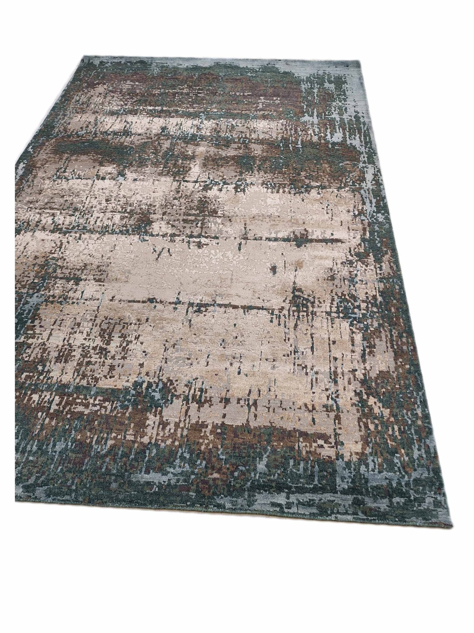 Artisan Bloom Beige Green Transitional Knotted Rug - Rugs - Artisan - Atlanta Designer Rugs