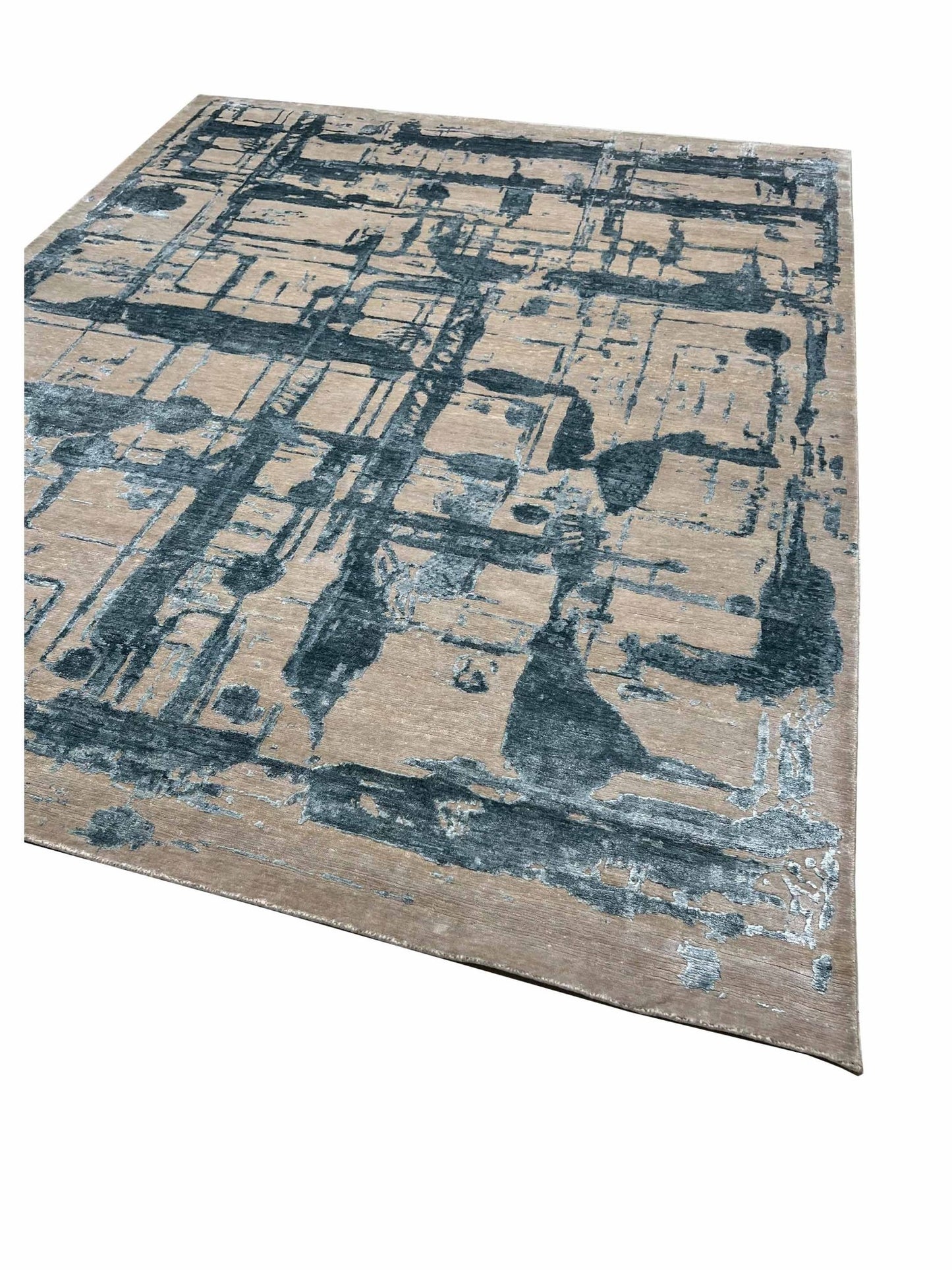 Artisan Mary Grey Contemporary Knotted Rug - Rugs - Artisan - Atlanta Designer Rugs