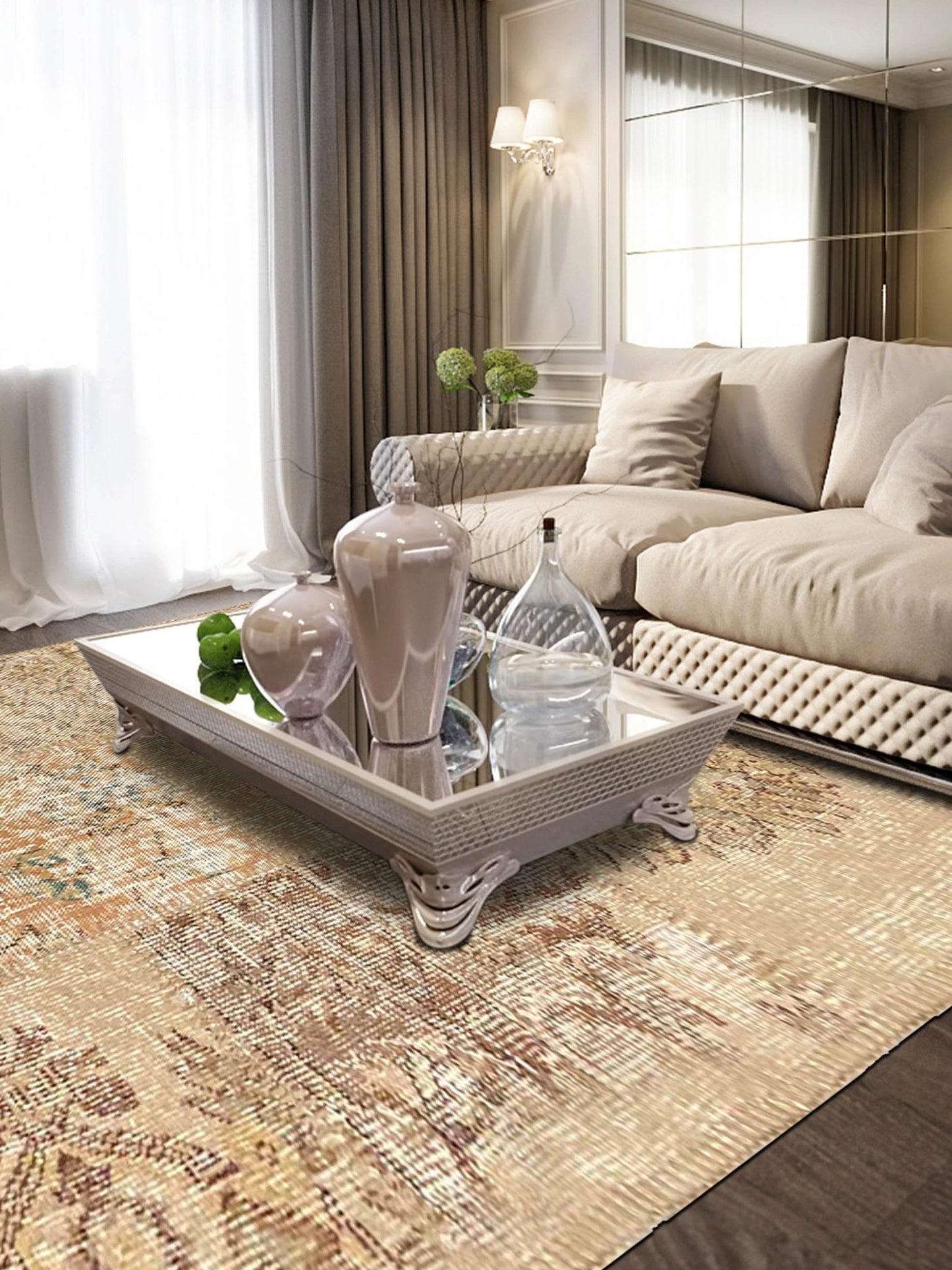 Artisan Valarie Tan Vintage Knotted Rug - Rugs - Artisan - Atlanta Designer Rugs