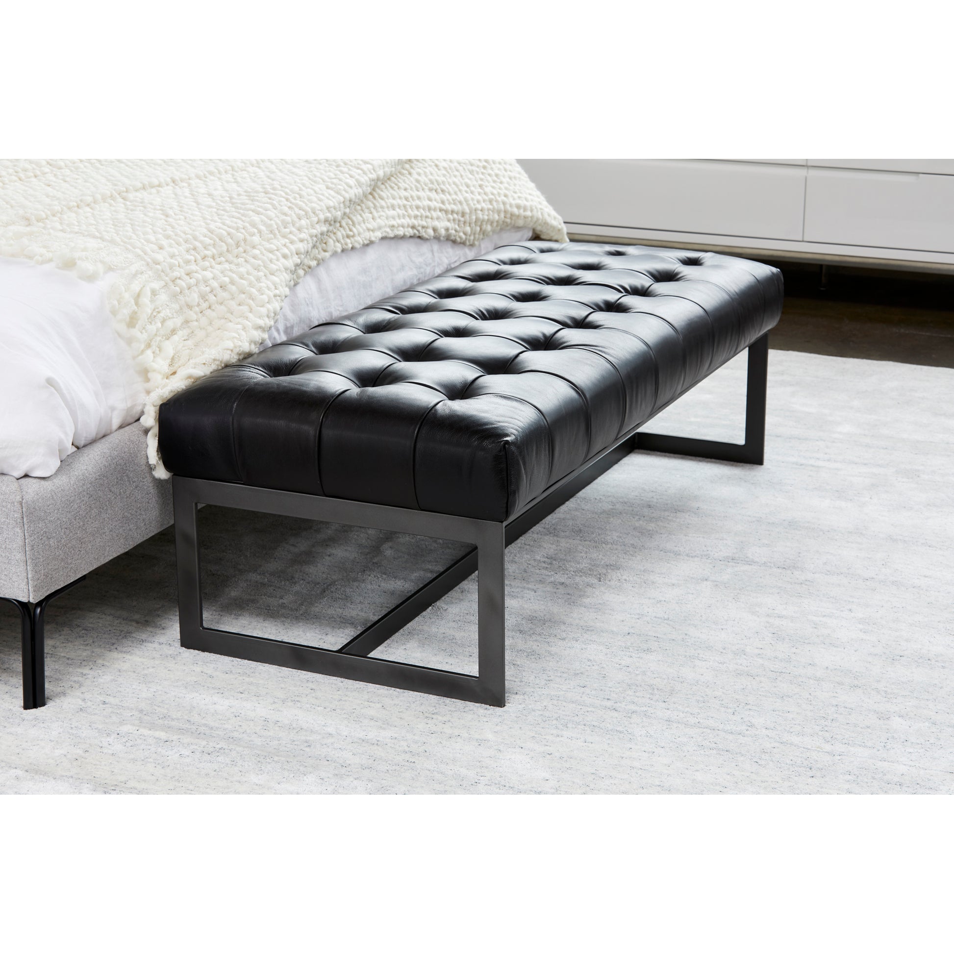 Moes Home Benches Wyatt Black Modern Furniture