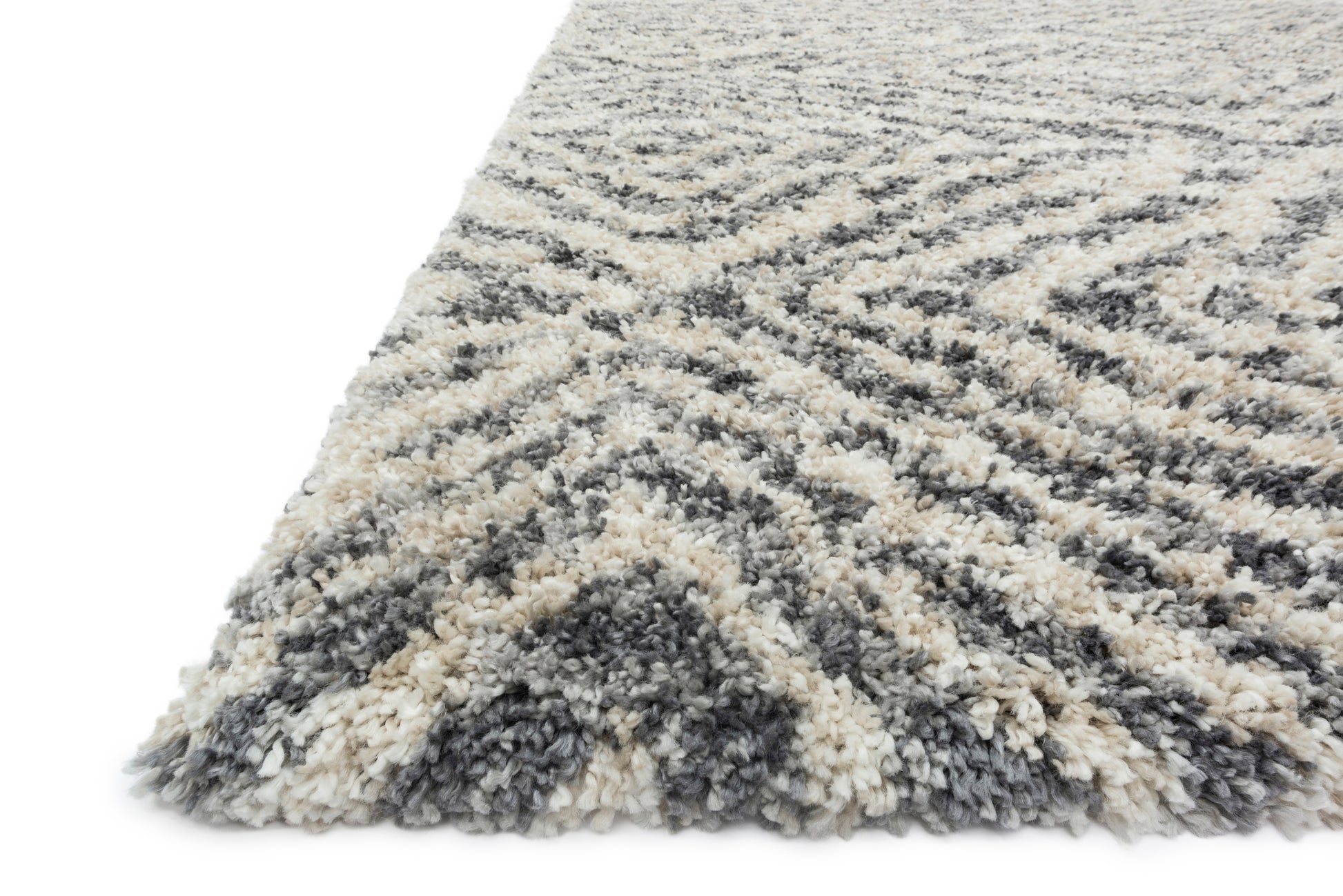 Loloi QUINCY QC-01 Graphite Sand Shag Power Loomed Rug