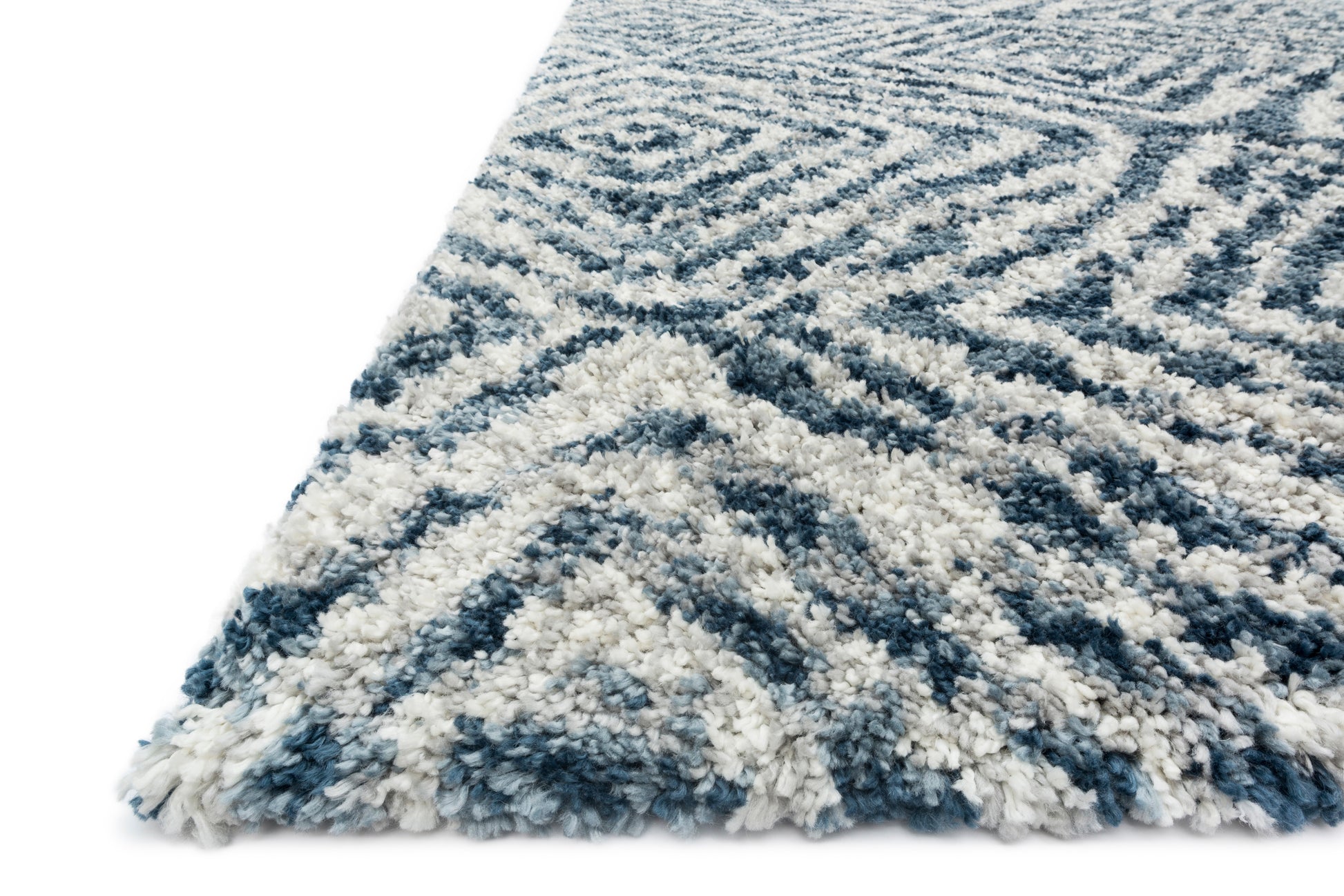 Loloi QUINCY QC-01 Ocean Pebble Shag Power Loomed Rug