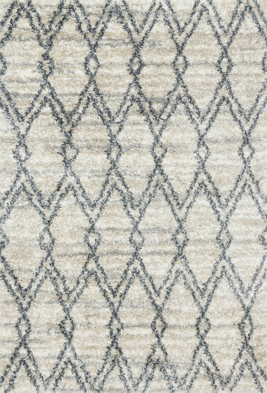 Loloi QUINCY QC-04 Sand Graphite Shag Power Loomed Rug