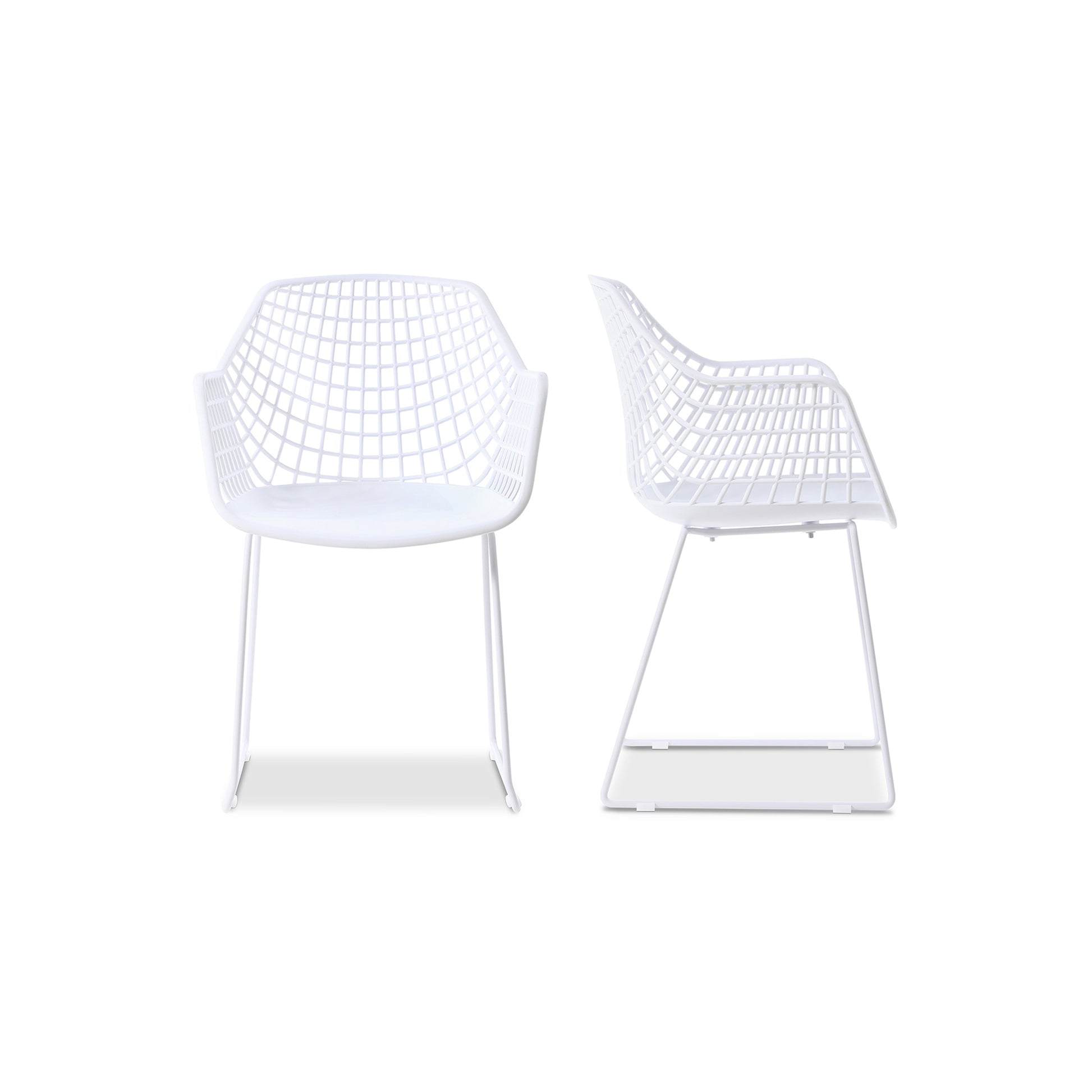 Moes Home Accent Chairs HONOLULU White Contemporary Furniture