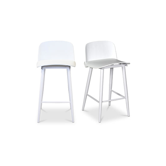 Moes Home Counter Stools Looey White Contemporary Furniture