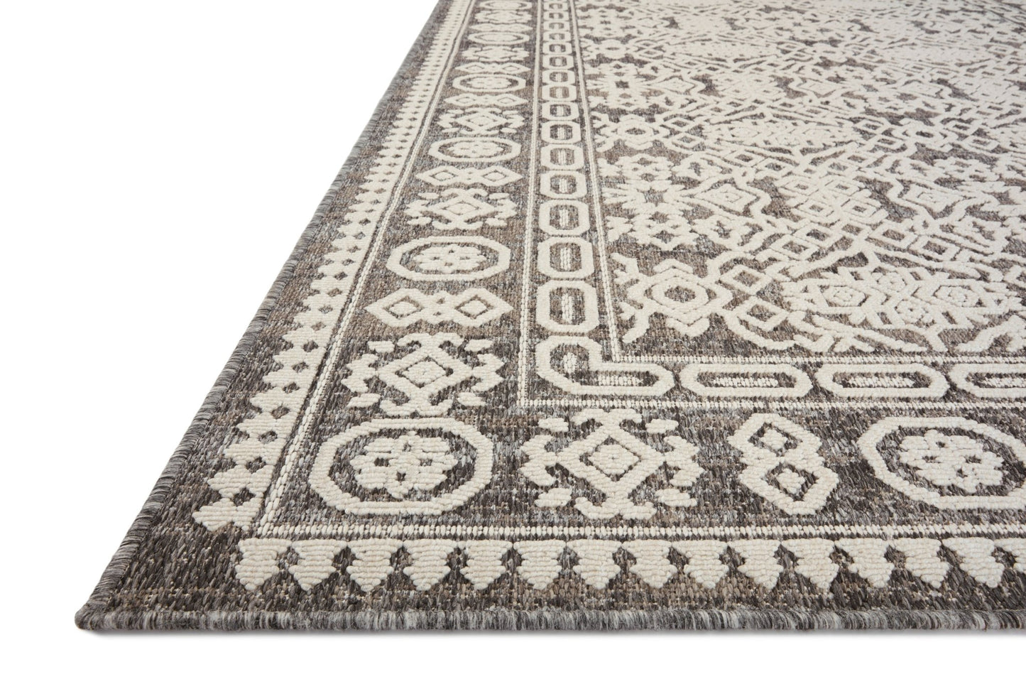 Loloi II Rainier RAI - 02 Pebble Ivory Indoor/Outdoor Power Loomed Rug - Rugs - Loloi II - Atlanta Designer Rugs