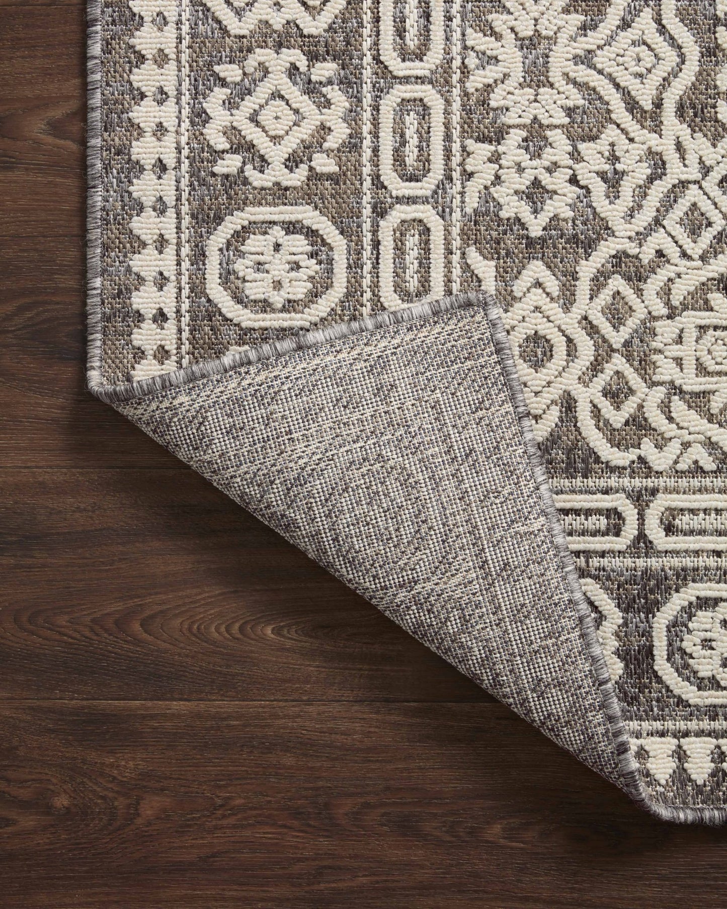 Loloi II Rainier RAI - 02 Pebble Ivory Indoor/Outdoor Power Loomed Rug - Rugs - Loloi II - Atlanta Designer Rugs