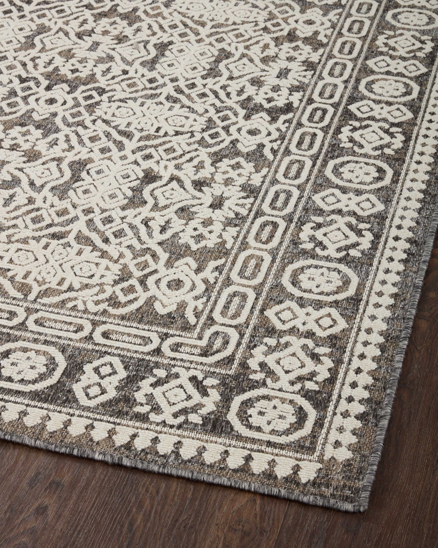 Loloi II Rainier RAI - 02 Pebble Ivory Indoor/Outdoor Power Loomed Rug - Rugs - Loloi II - Atlanta Designer Rugs