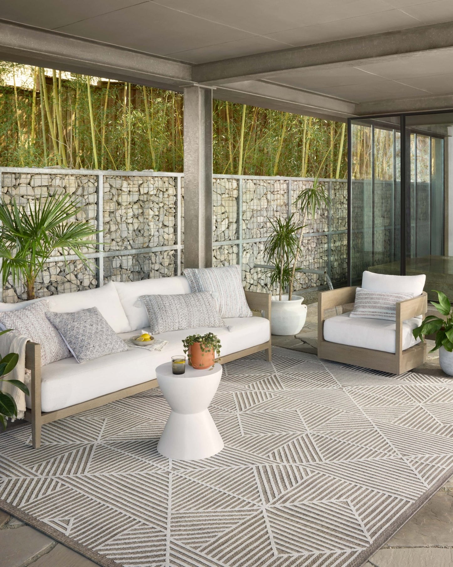 Loloi II Rainier RAI - 03 Natural Ivory Indoor/Outdoor Power Loomed Rug - Rugs - Loloi II - Atlanta Designer Rugs