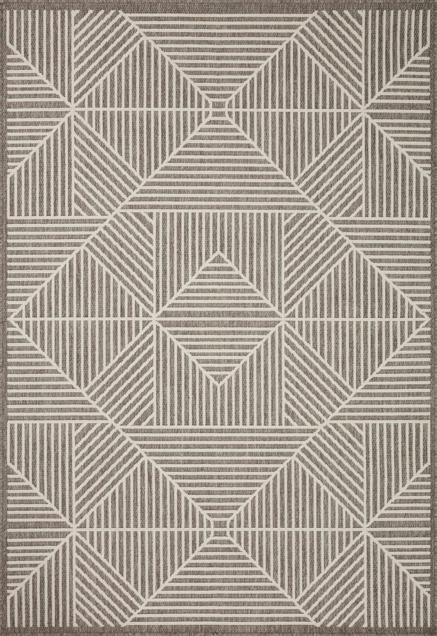 Loloi II Rainier RAI - 03 Natural Ivory Indoor/Outdoor Power Loomed Rug - Rugs - Loloi II - Atlanta Designer Rugs