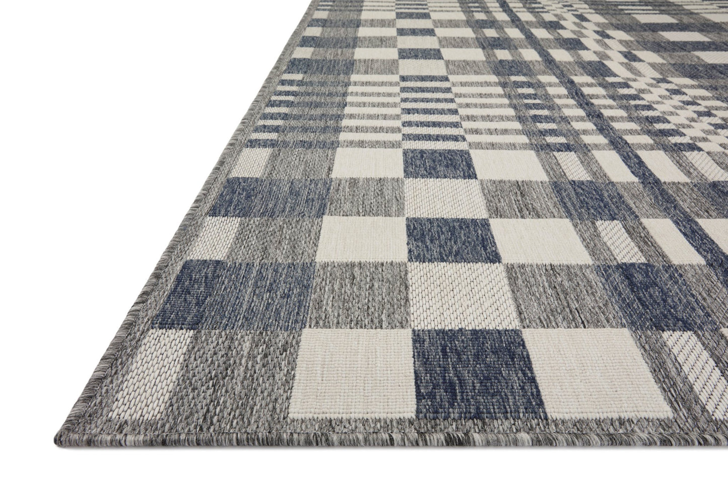 Loloi II Rainier RAI - 04 Ivory Denim Indoor/Outdoor Power Loomed Rug - Rugs - Loloi II - Atlanta Designer Rugs