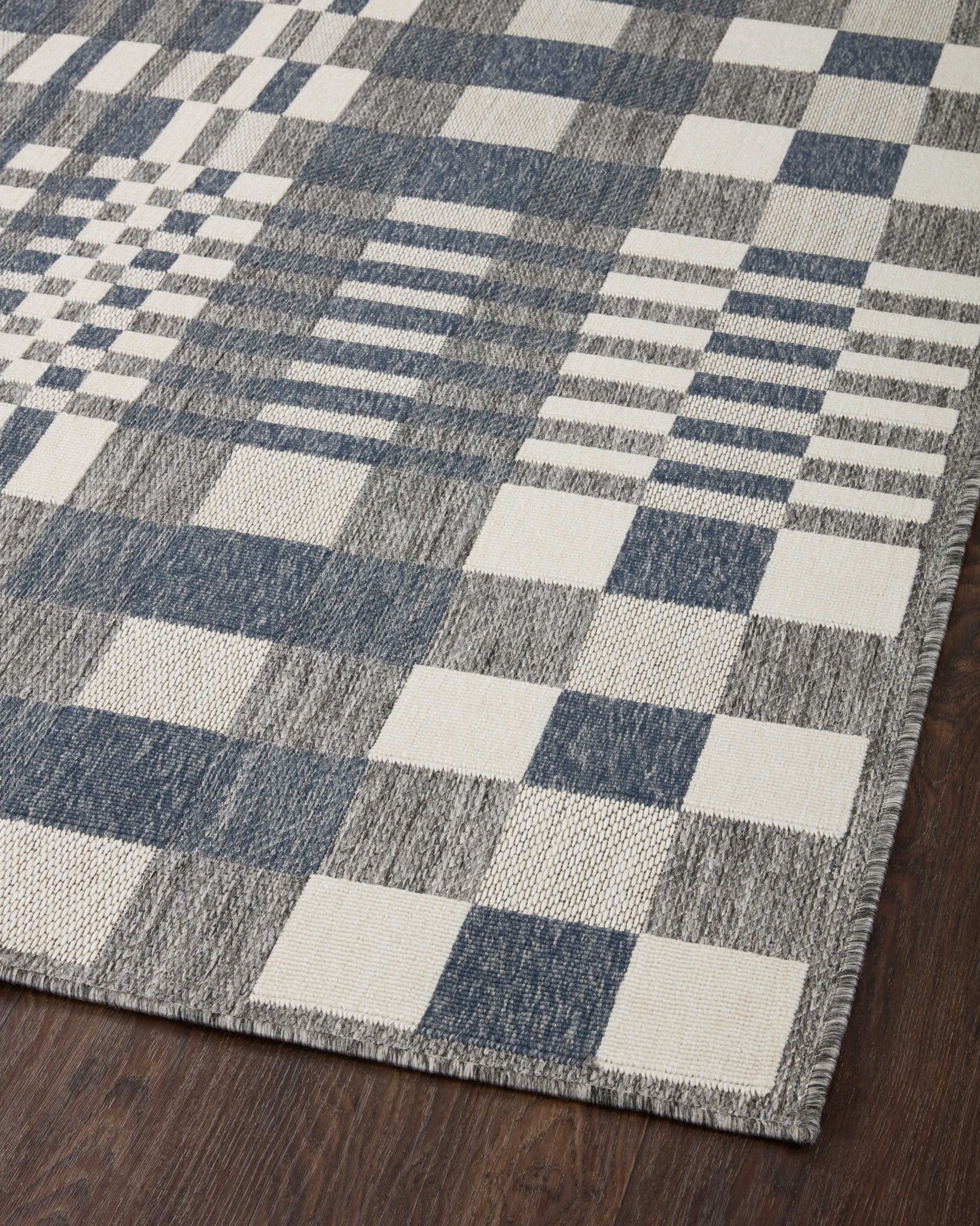 Loloi II Rainier RAI - 04 Ivory Denim Indoor/Outdoor Power Loomed Rug - Rugs - Loloi II - Atlanta Designer Rugs