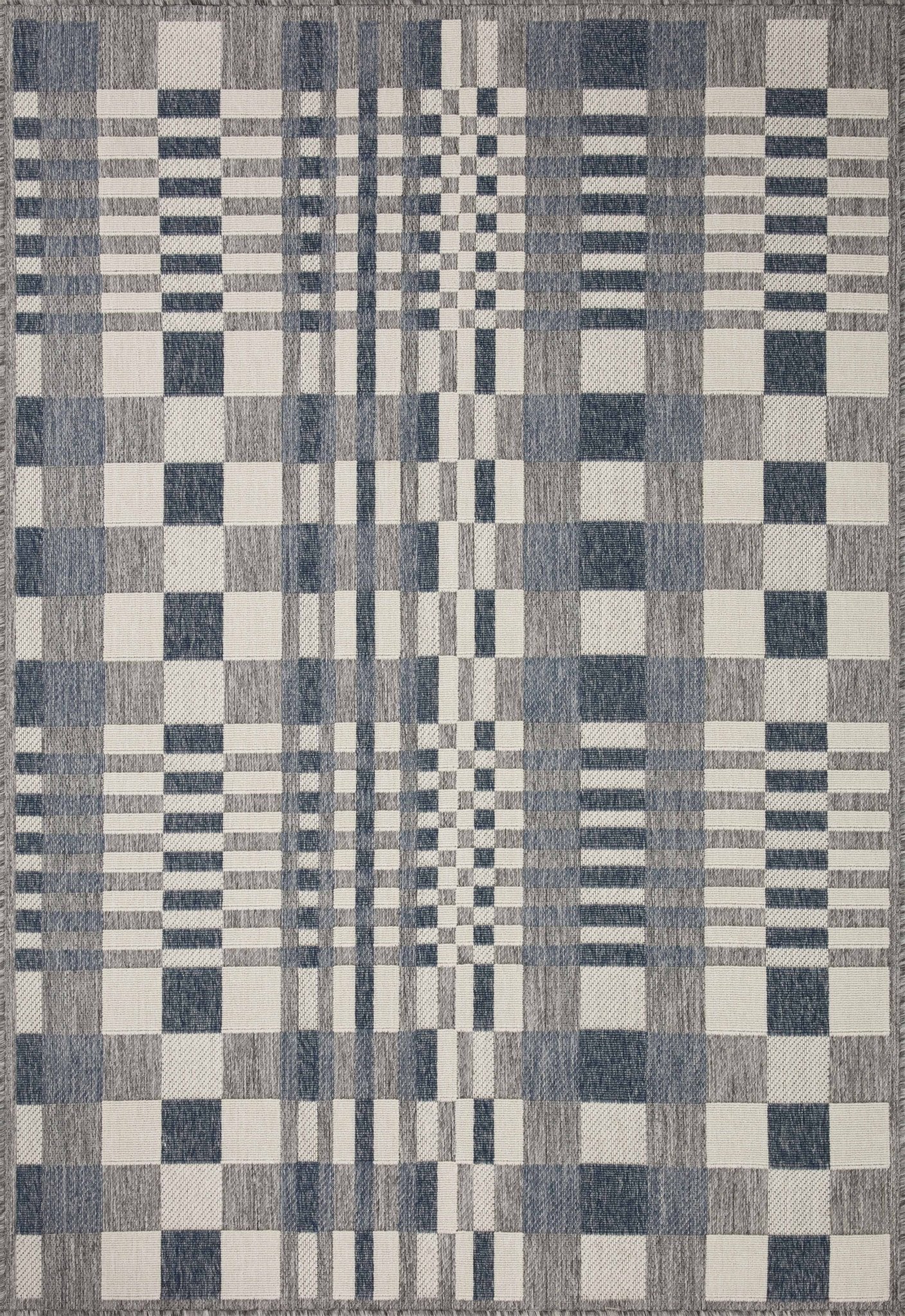 Loloi II Rainier RAI - 04 Ivory Denim Indoor/Outdoor Power Loomed Rug - Rugs - Loloi II - Atlanta Designer Rugs