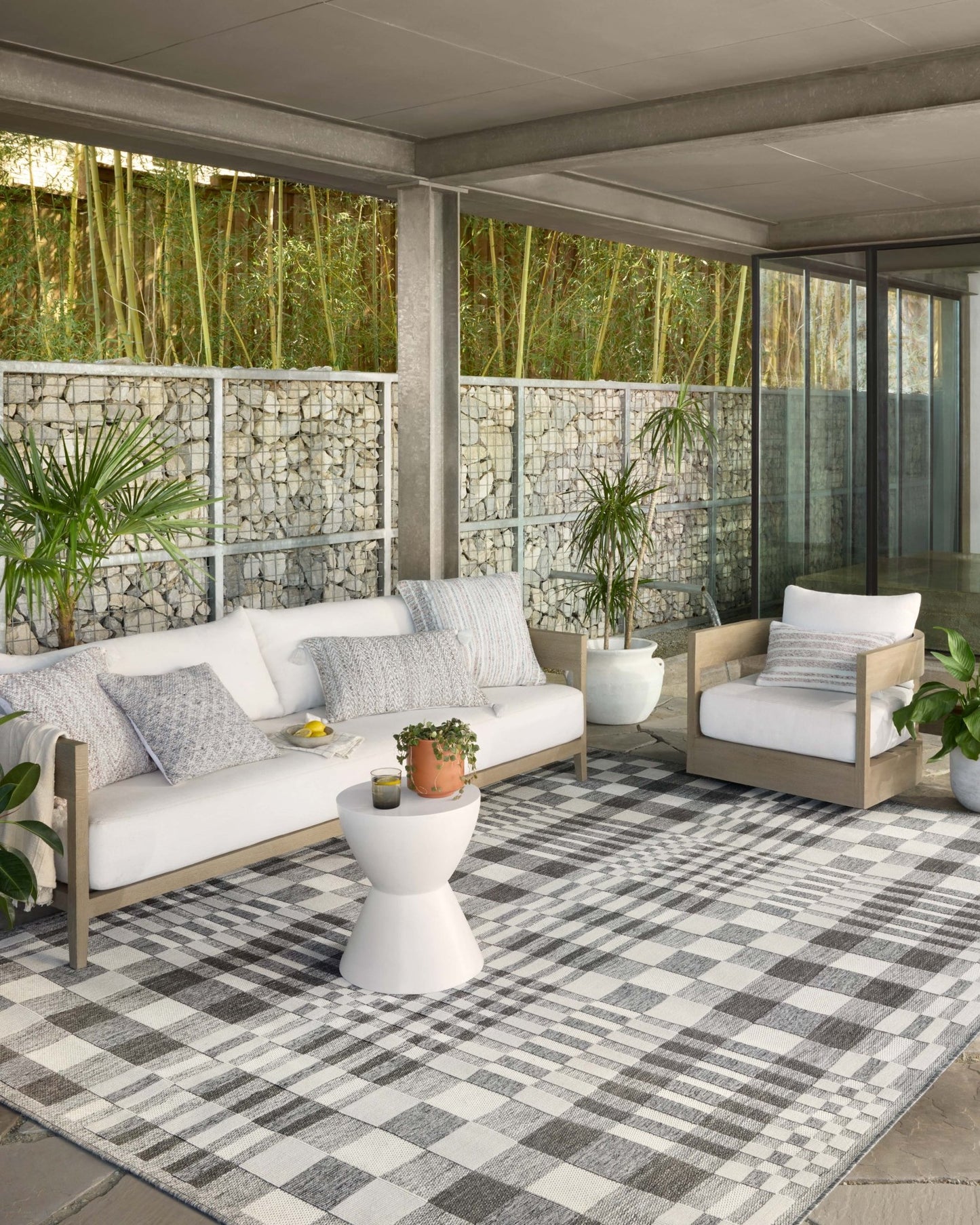 Loloi II Rainier RAI - 04 Ivory Pebble Indoor/Outdoor Power Loomed Rug - Rugs - Loloi II - Atlanta Designer Rugs