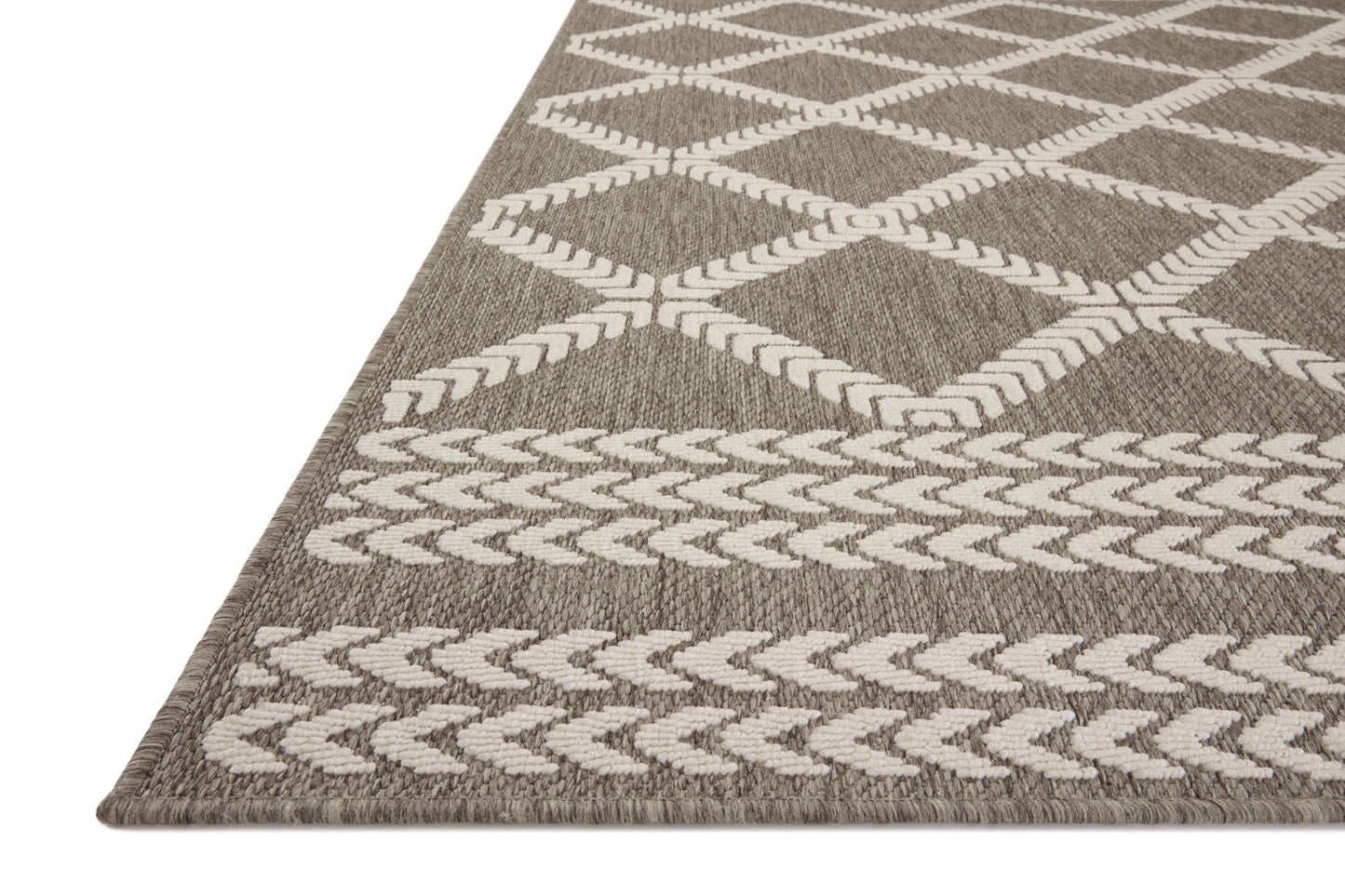 Loloi II Rainier RAI - 05 Natural Ivory Indoor/Outdoor Power Loomed Rug - Rugs - Loloi II - Atlanta Designer Rugs