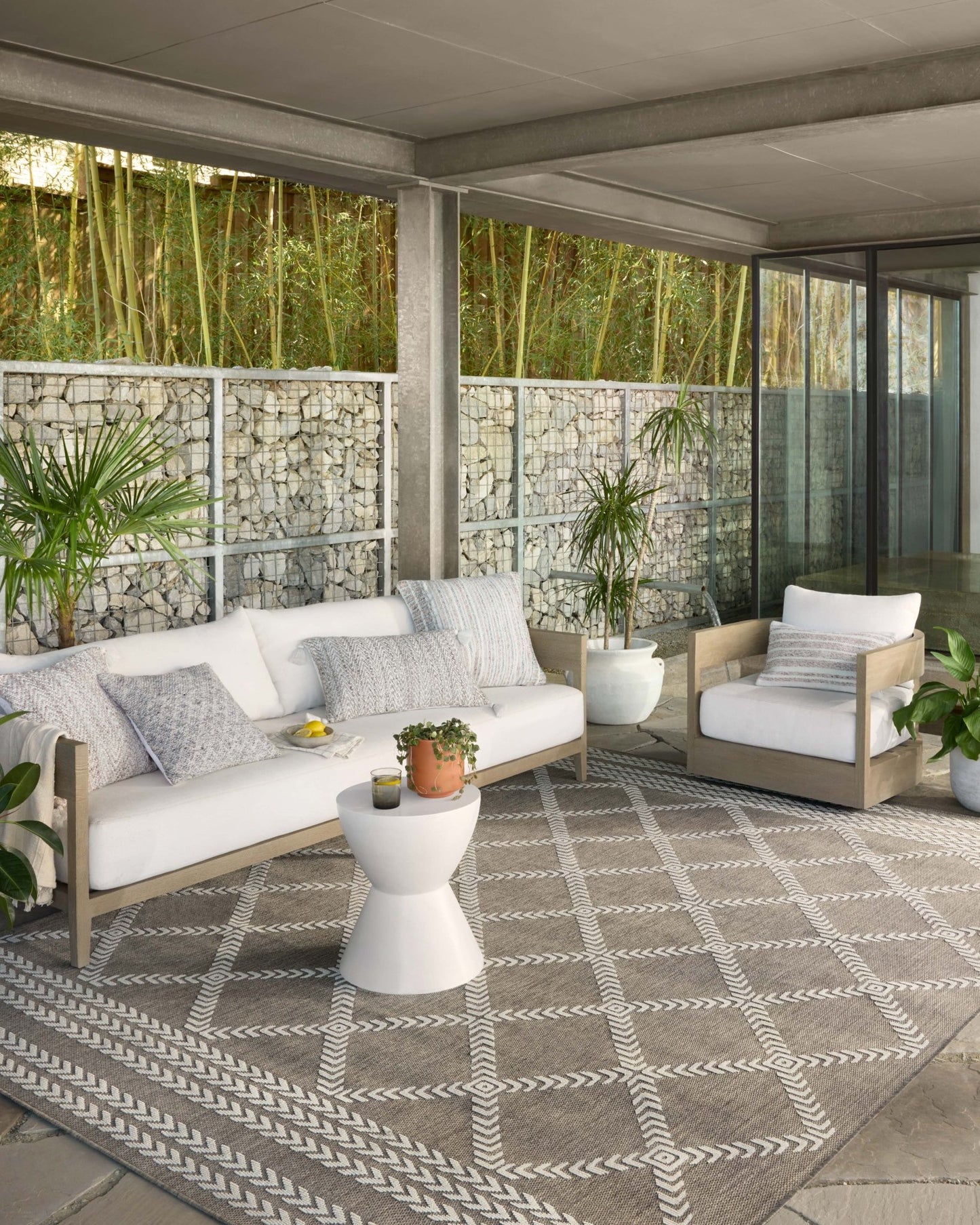 Loloi II Rainier RAI - 05 Natural Ivory Indoor/Outdoor Power Loomed Rug - Rugs - Loloi II - Atlanta Designer Rugs