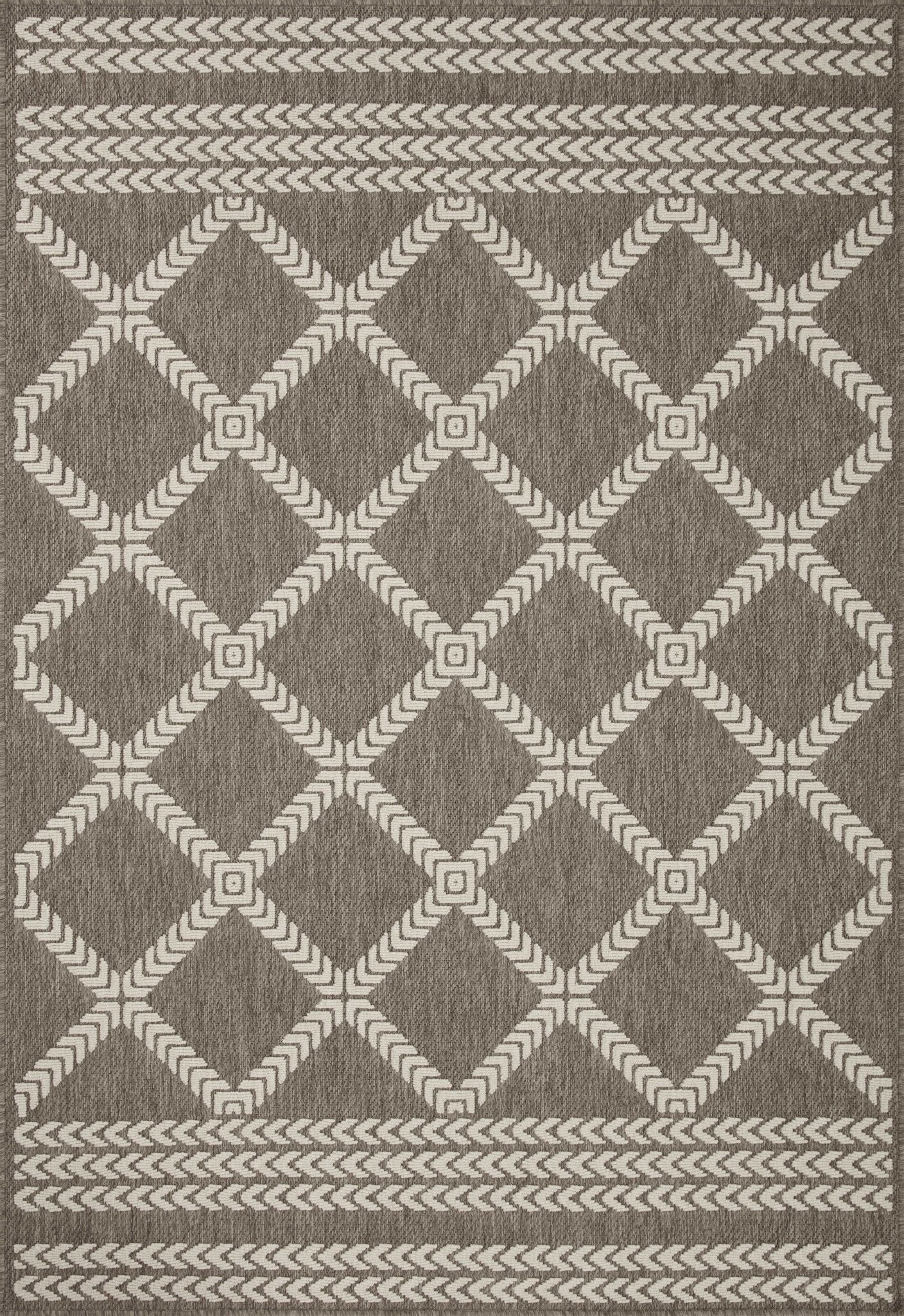 Loloi II Rainier RAI - 05 Natural Ivory Indoor/Outdoor Power Loomed Rug - Rugs - Loloi II - Atlanta Designer Rugs