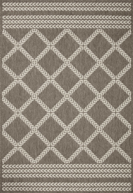 Loloi II Rainier RAI - 05 Natural Ivory Indoor/Outdoor Power Loomed Rug - Rugs - Loloi II - Atlanta Designer Rugs