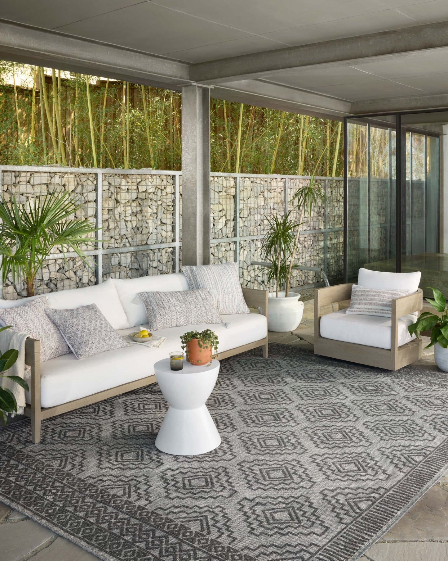 Loloi II Rainier RAI - 06 Grey Charcoal Indoor/Outdoor Power Loomed Rug - Rugs - Loloi II - Atlanta Designer Rugs