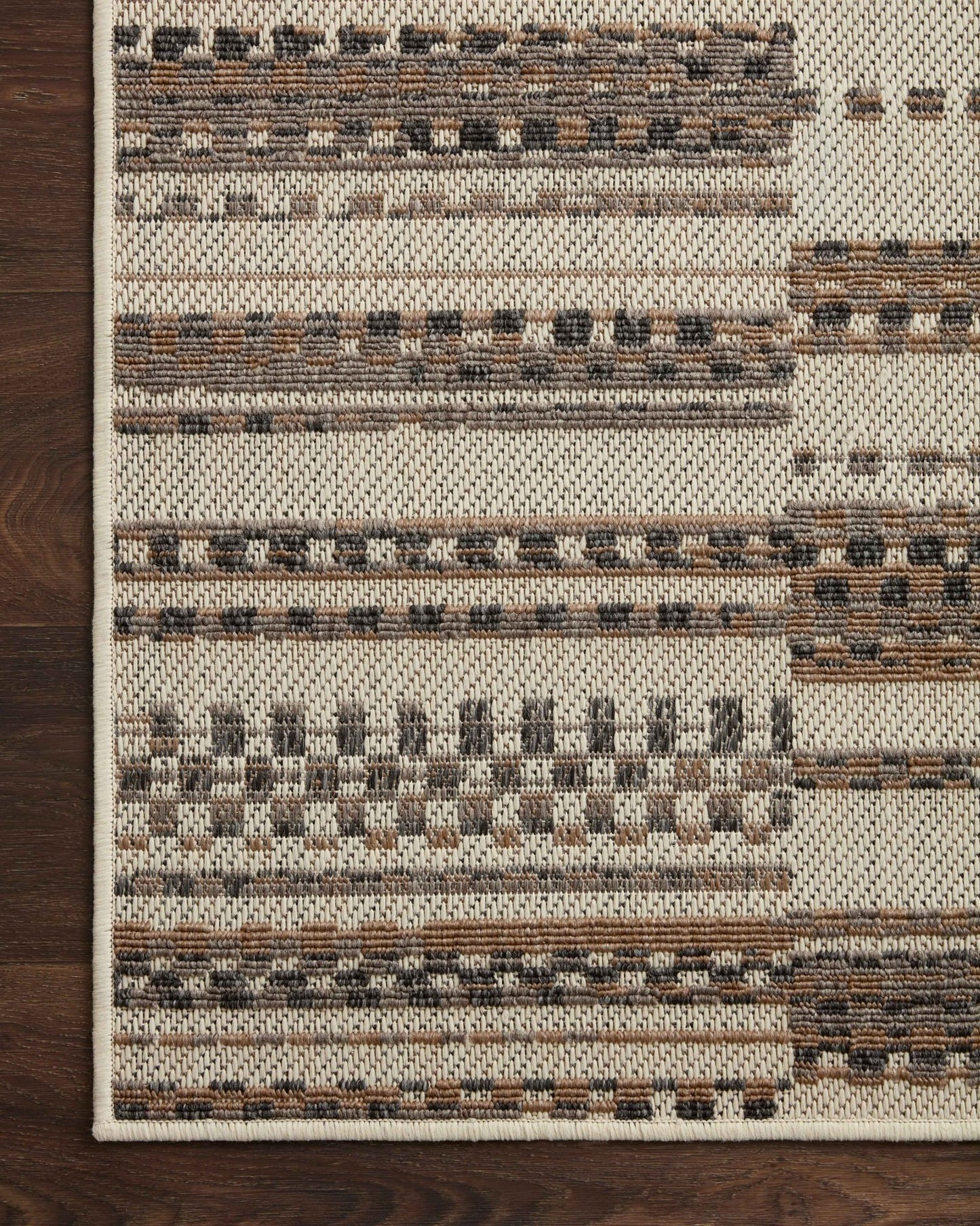 Loloi II Rainier RAI - 08 Ivory Taupe Indoor/Outdoor Power Loomed Rug - Rugs - Loloi II - Atlanta Designer Rugs