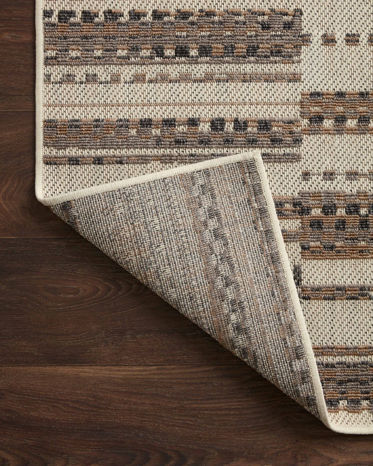 Loloi II Rainier RAI - 08 Ivory Taupe Indoor/Outdoor Power Loomed Rug - Rugs - Loloi II - Atlanta Designer Rugs