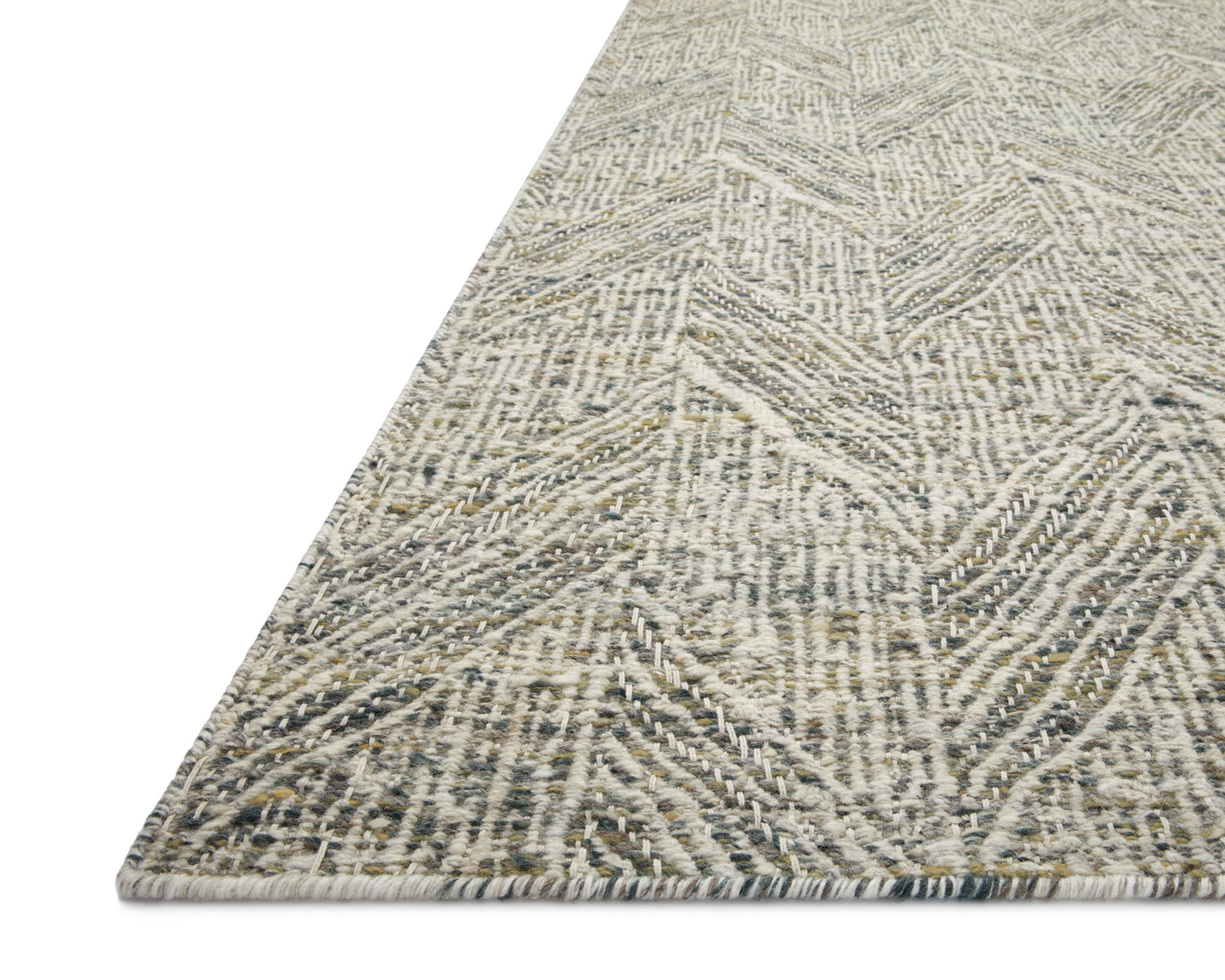 Loloi Raven RAV-01 Moss Ivory Traditional Hand Woven Rug