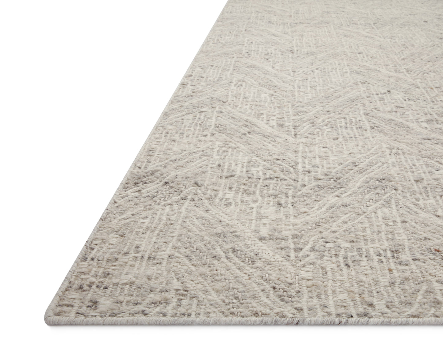 Loloi Raven RAV-01 Silver Ivory Traditional Hand Woven Rug