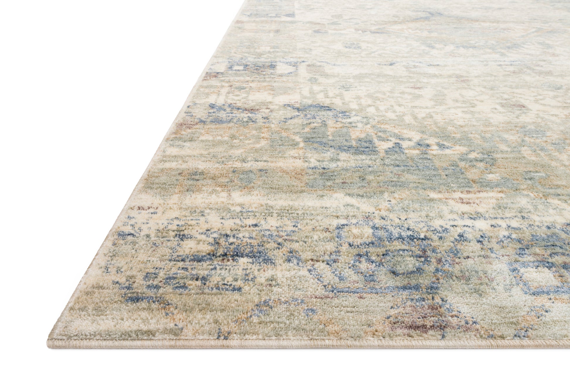 Loloi Revere REV-06 Ivory Blue Traditional Power Loomed Rug