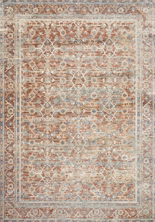 Loloi Revere REV-07 Terracotta Multi Traditional Power Loomed Rug