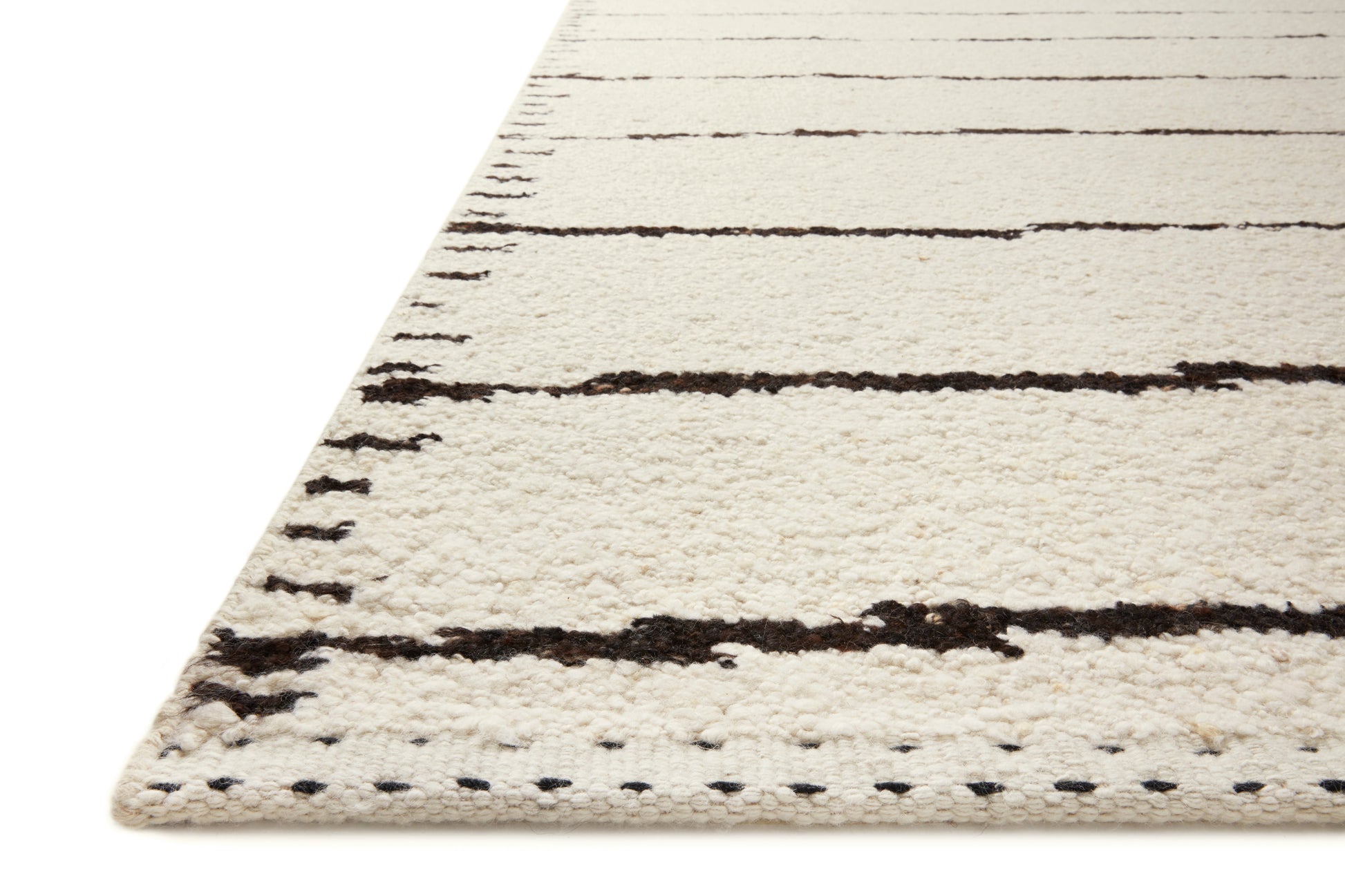 Loloi ROMAN ROM-05 Ivory Black Contemporary Hand Woven Rug