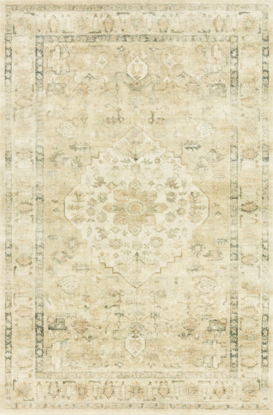 Loloi II Rosette ROS-05 Sand Ivory Traditional Power Loomed Rug