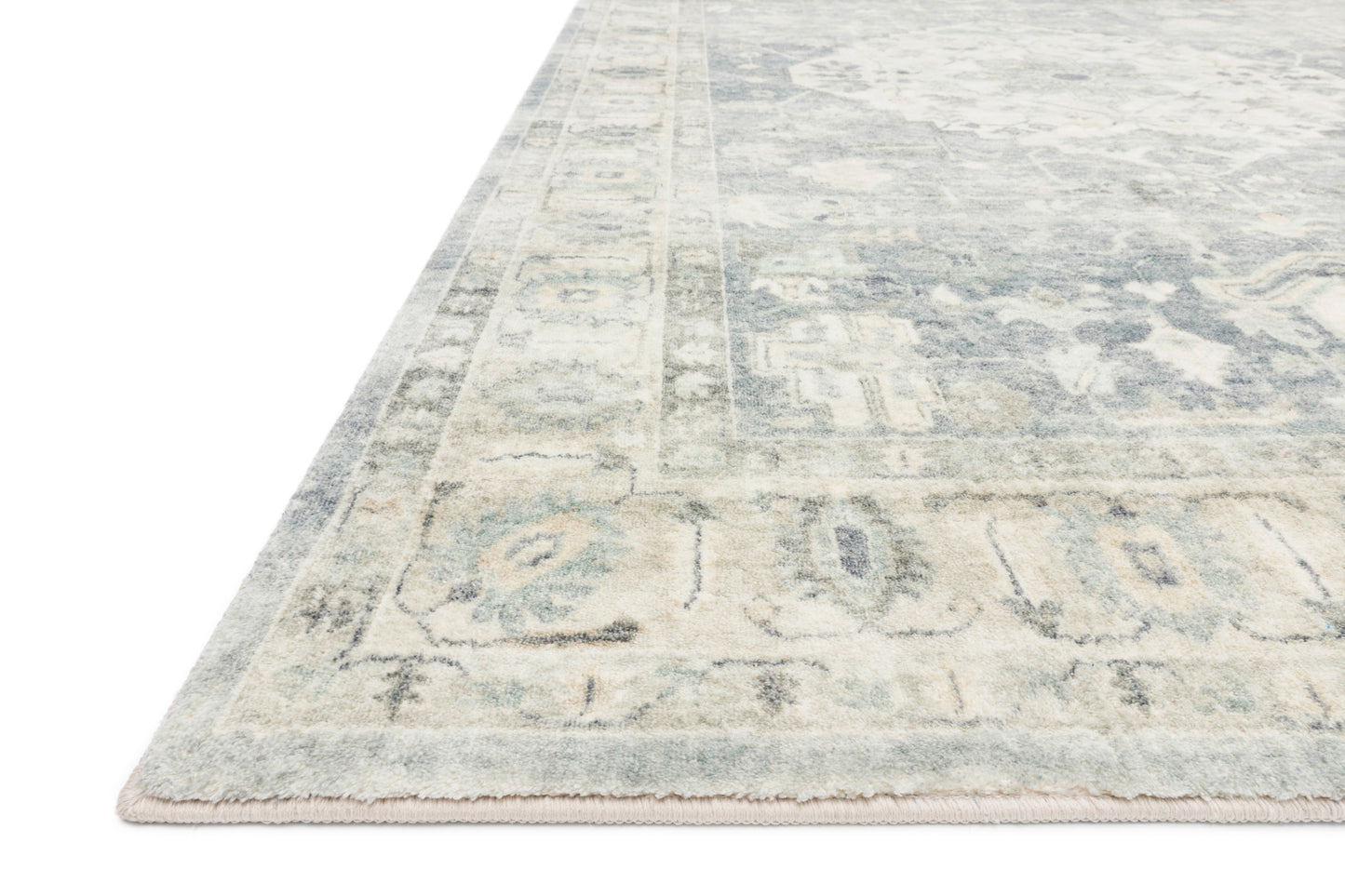 Loloi II Rosette ROS-07 Denim Fog Traditional Power Loomed Rug