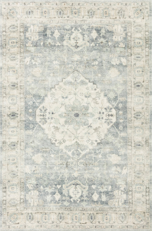 Loloi II Rosette ROS-07 Denim Fog Traditional Power Loomed Rug