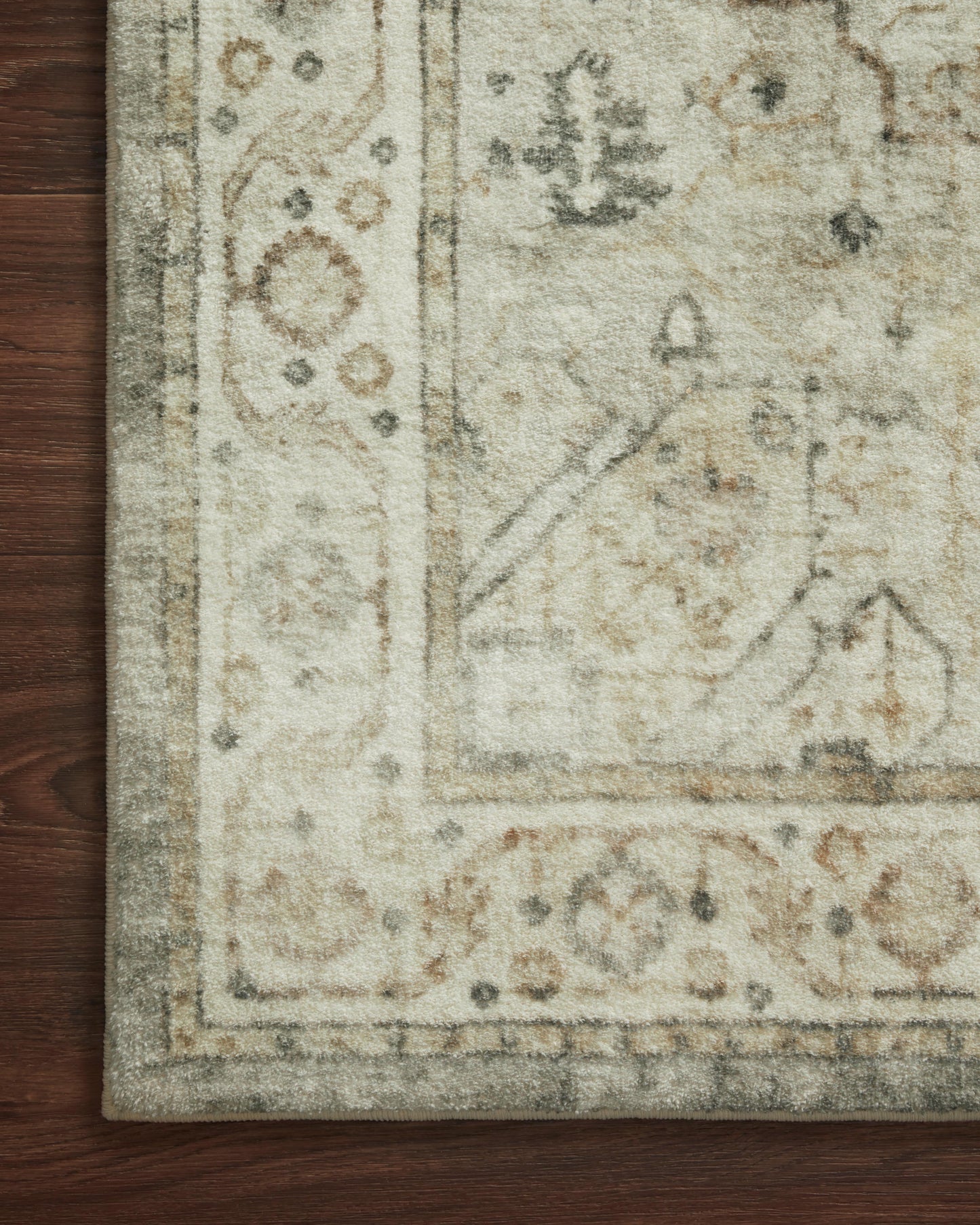 Loloi II Rosette ROS-09 Sage Beige Traditional Power Loomed Rug