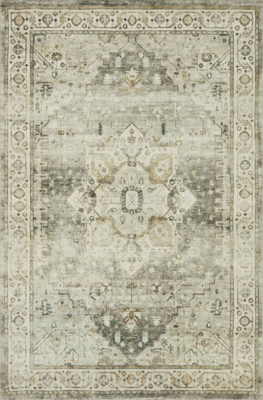 Loloi II Rosette ROS-09 Sage Beige Traditional Power Loomed Rug