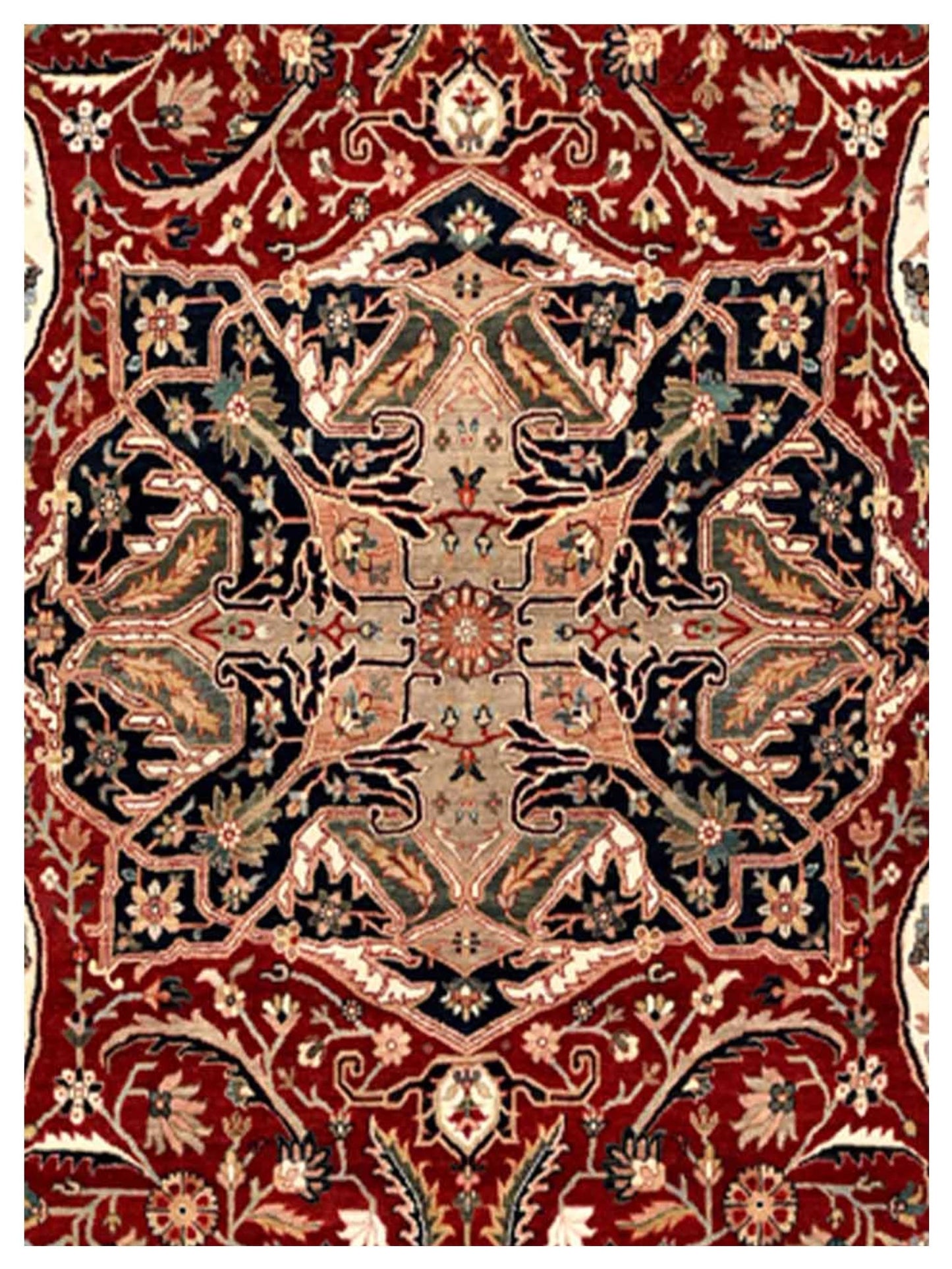 Artisan Gwyneth Red Navy Traditional Knotted Rug - Rugs - Artisan - Atlanta Designer Rugs