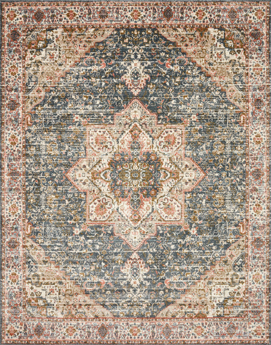 Loloi II Saban SAB-01 Blue Multi Traditional Power Loomed Rug